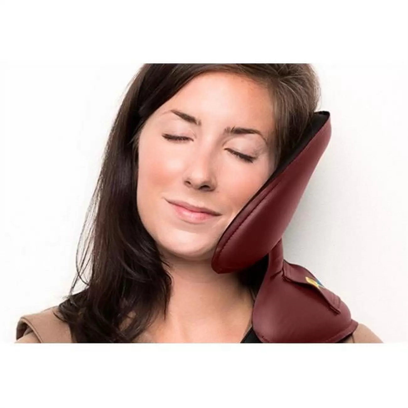 NapAnywhere NARED Head Support Travel Pillow- Crimson