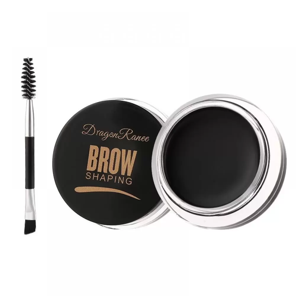 Natural Long Lasting Waterproof Smudge Proof Eyebrow Styling Pomade Brows Styling Soap 4.5g - Black