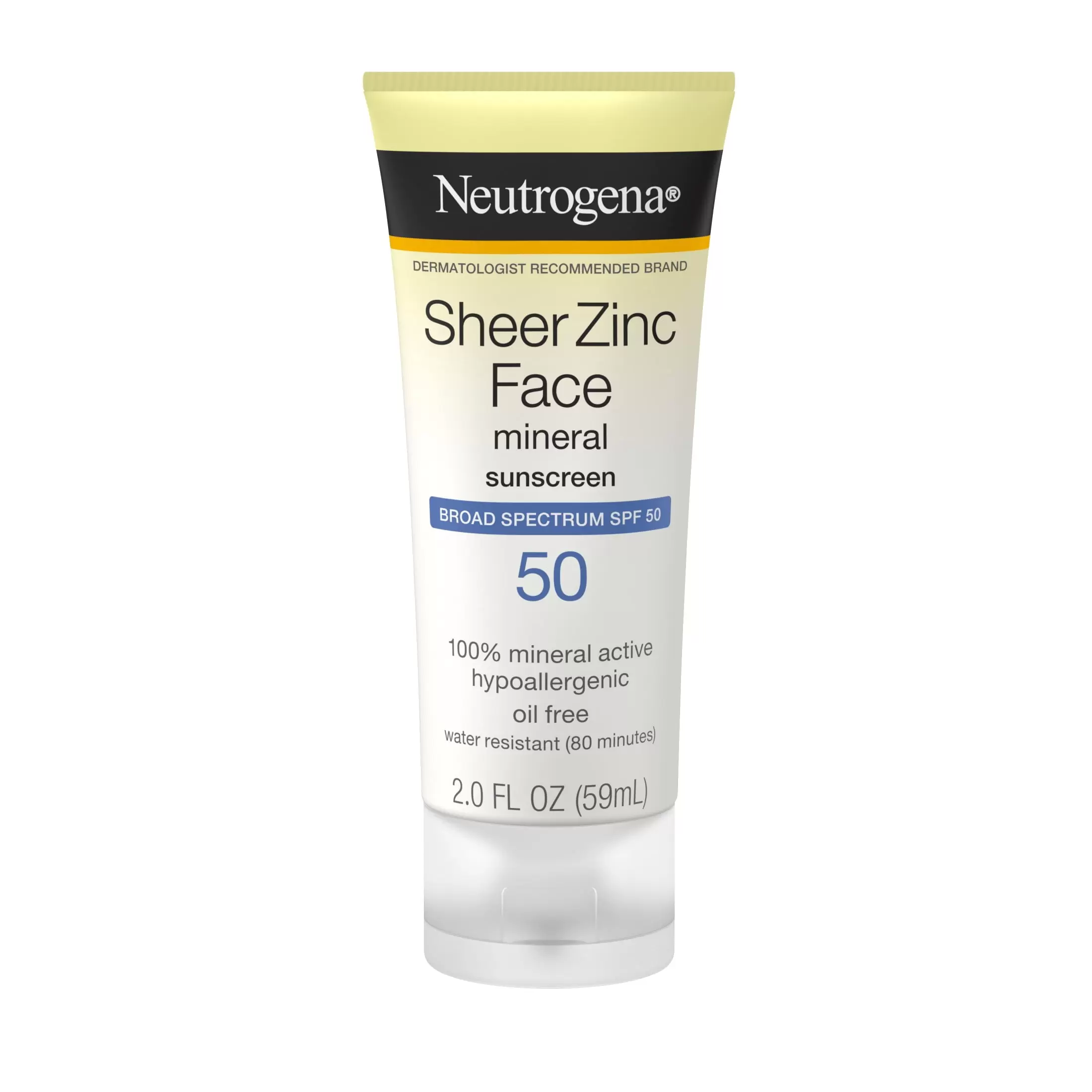 Neutrogena Sheer Zinc Dry-Touch Face SPF 50 Sunscreen Lotion. 2 fl. oz