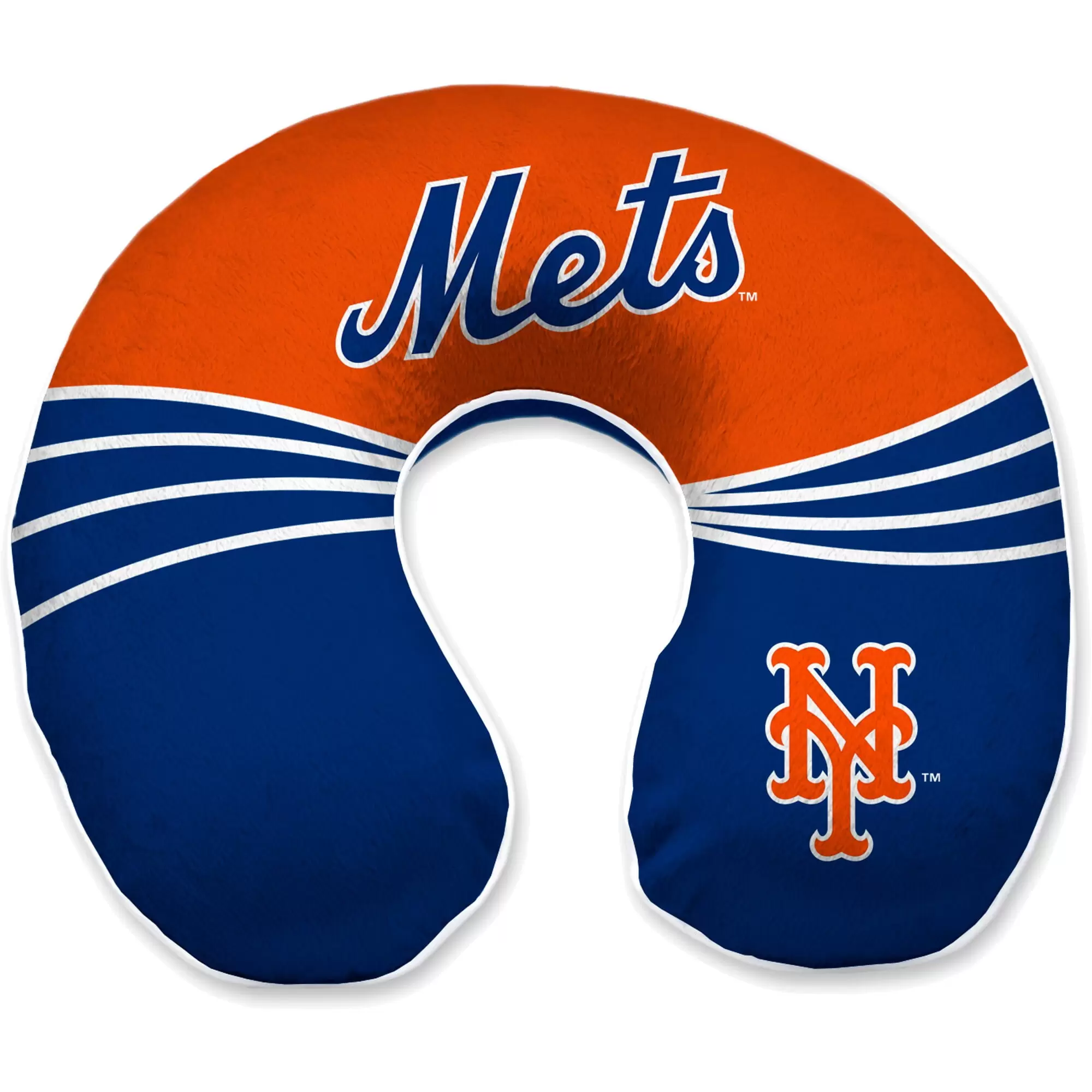 New York Mets Wave Memory Foam Travel Pillow