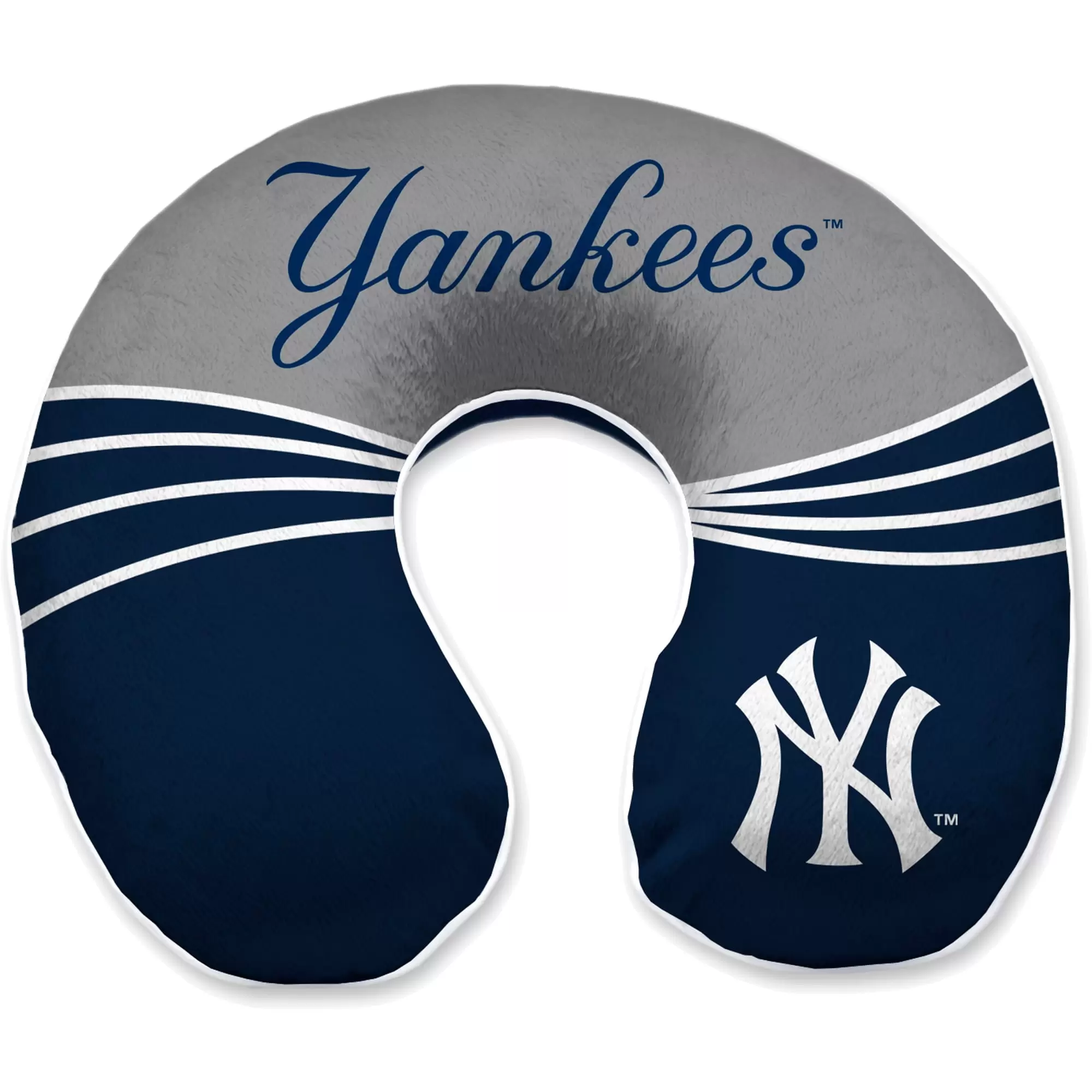 New York Yankees Wave Memory Foam Travel Pillow