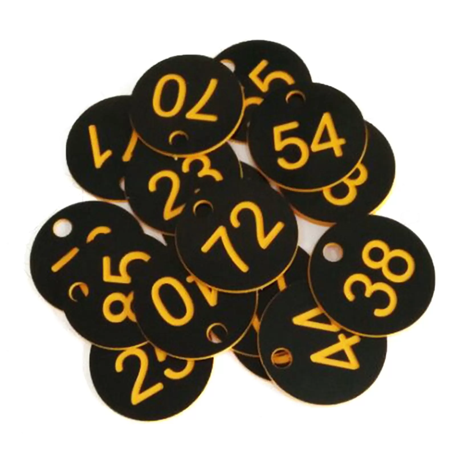 Number Tags 1-100 Numbered Labeling Tags with Hole Easy Fastened 100PCS Plastic for Key Tags Identification Tags for Loc