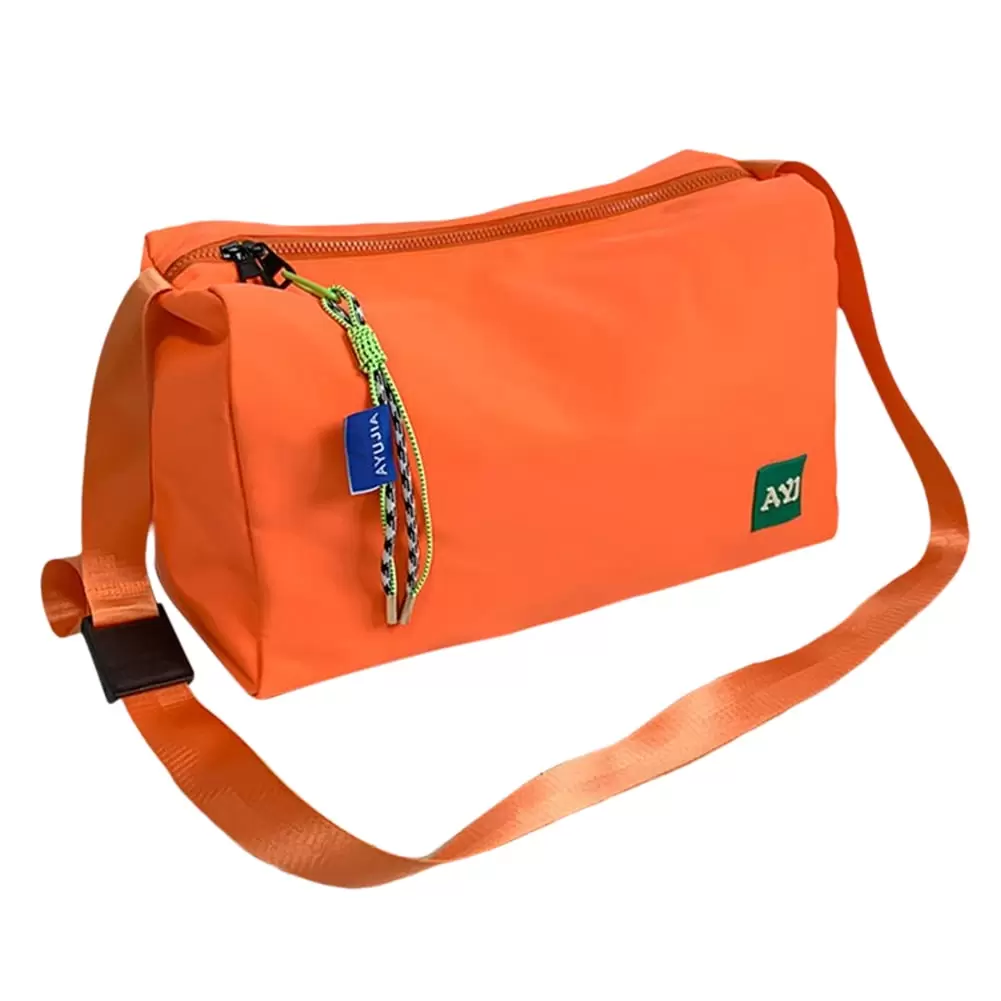 Nylon Fitness Bag Multifunctional Portable Gym Bags for Men Women (Orange)