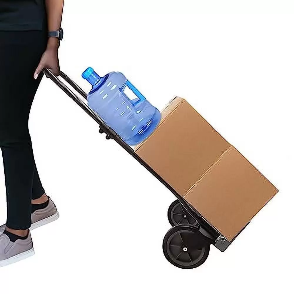 OUKANING 264lbs Portable Folding Aluminium Cart Luggage Trolley Hand Truck Warehouse Trolley Shopping Cart