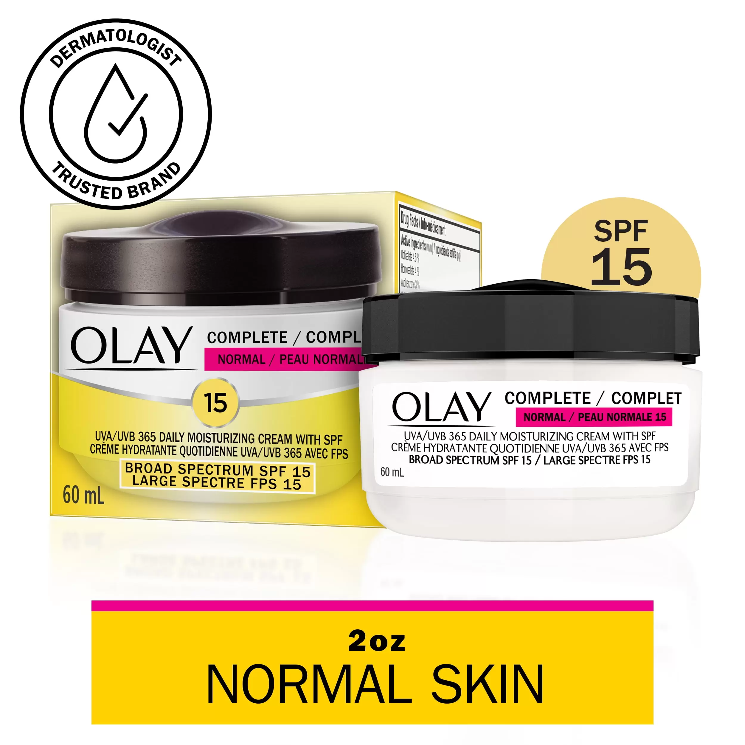 Olay Complete Cream Moisturizer with SPF 15 Normal. 2.0 oz