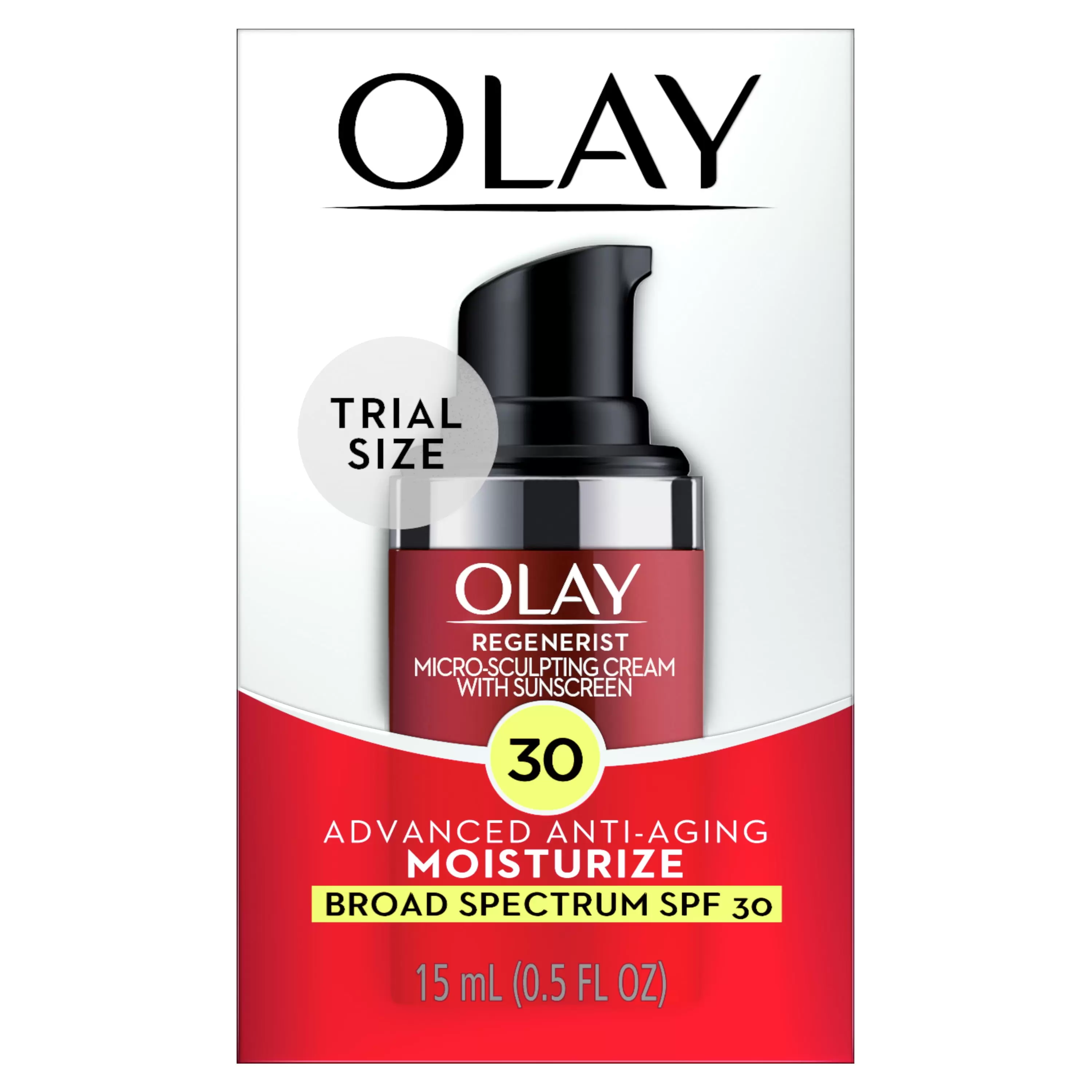 Olay Regenerist Micro-Sculpting Cream Face Moisturizer with SPF 30. Trial Size 0.5 oz