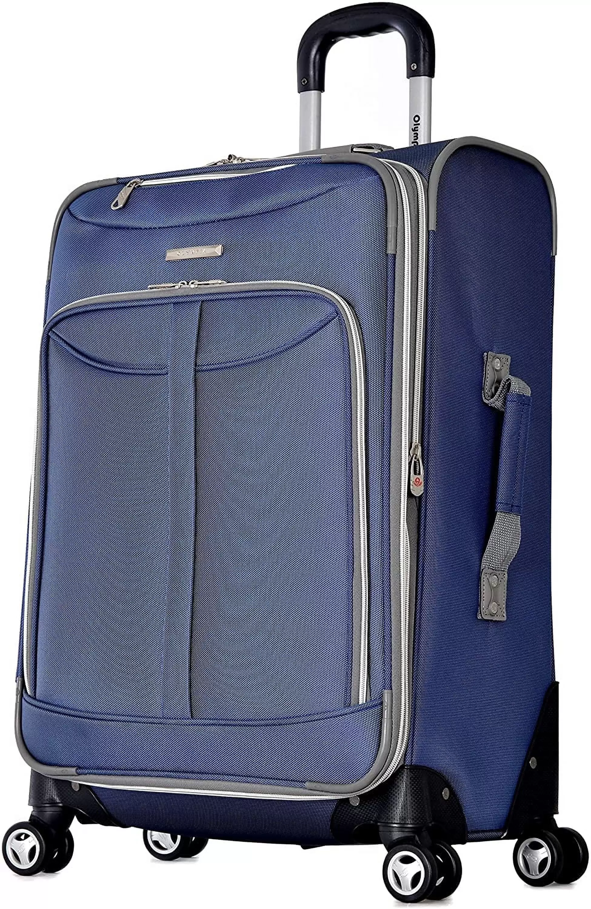 Olympia Tuscany 25 Expandable Vertical Rolling Case. Suitcase 25 Inch Denim Blue