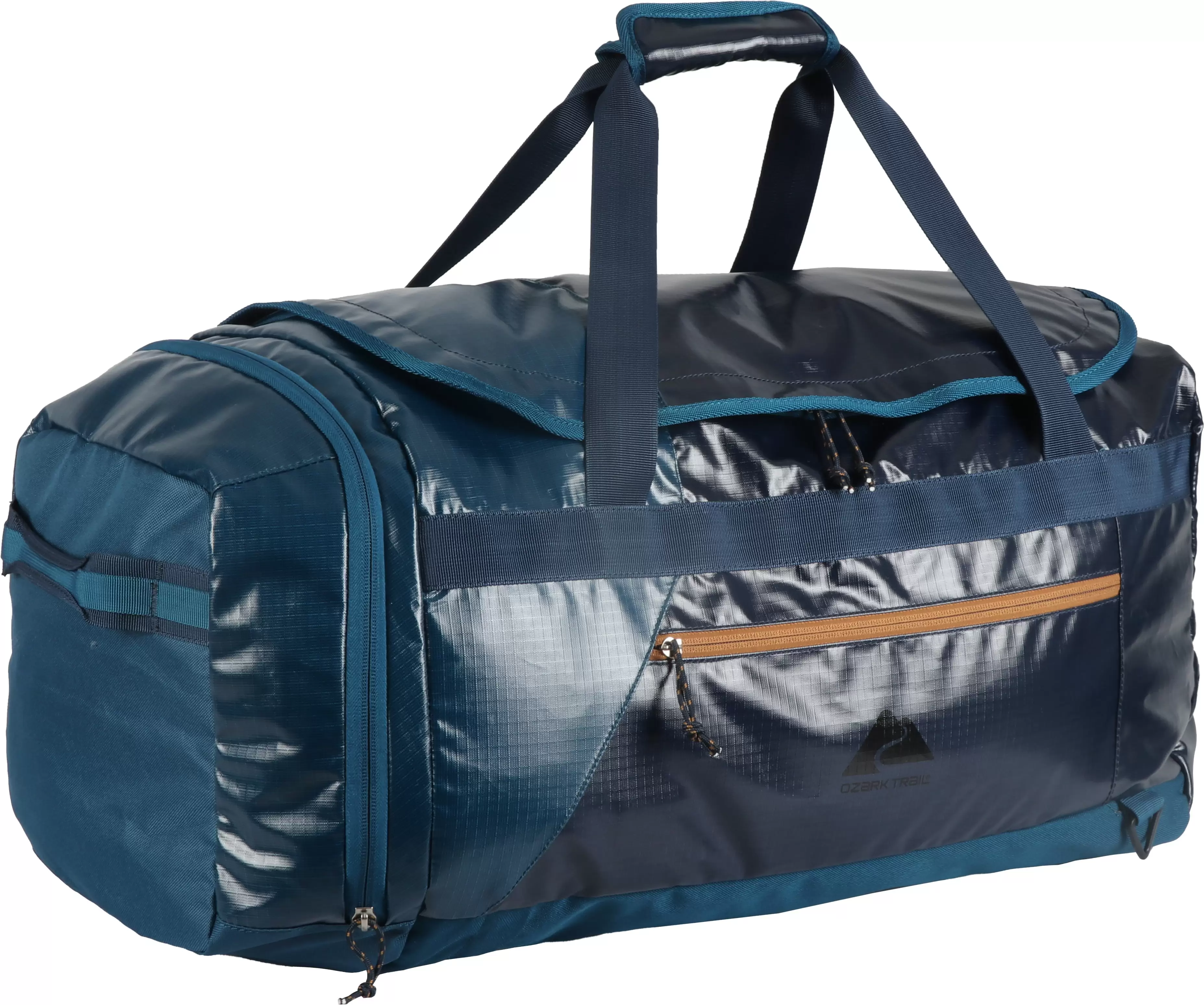 Ozark Trail 70 Ltr Coated Polyester Ripstop Duffel. with Tuckable Backpack Straps. Blue