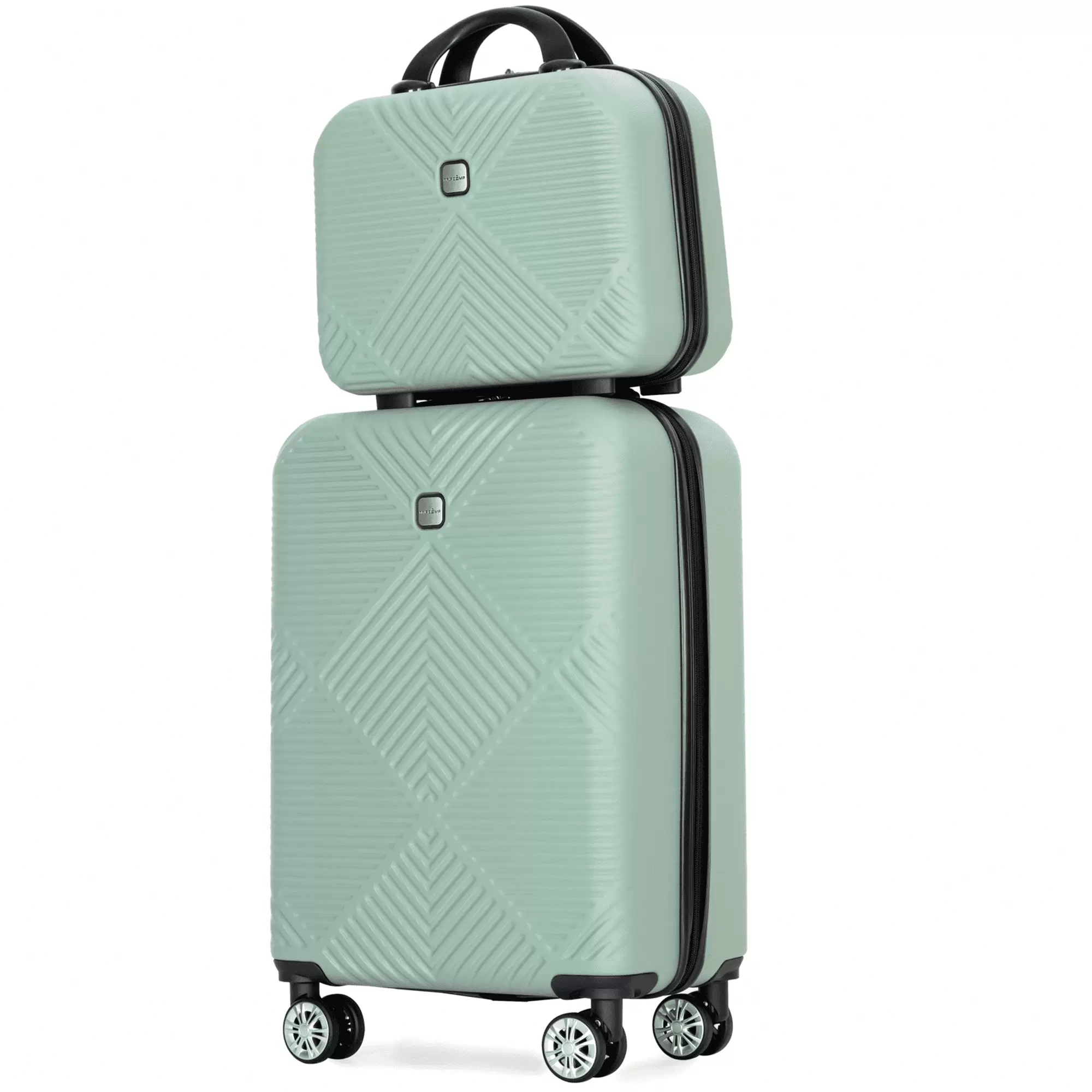 PAPROOS 2 Piece Luggage Set. Carry on Luggage. Lightweight Travel Hardshell Suitcase. Hardside Luggage with Spinner Wheels. Olive Green