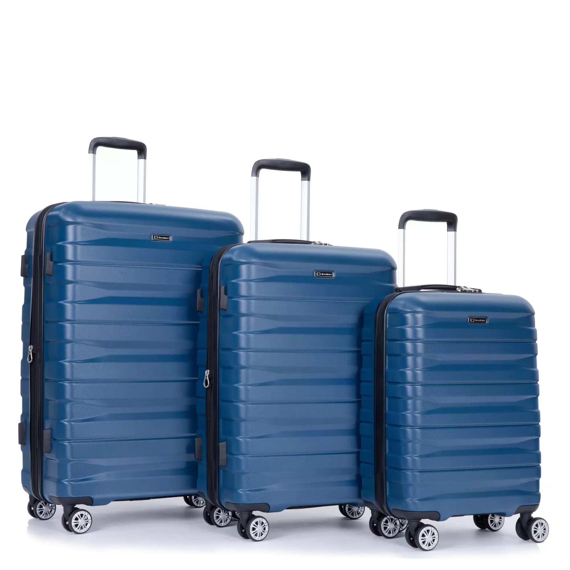 PAPROOS 3 PCS Luggage Set. Carry on Hardside Suitcases Set. 21'' 25'' 29'' Travel Luggage with Spinner Wheels and Two Hooks. Cool Lightweight Hardshell Suitcases and Luggage for Women Men. Dark Blue