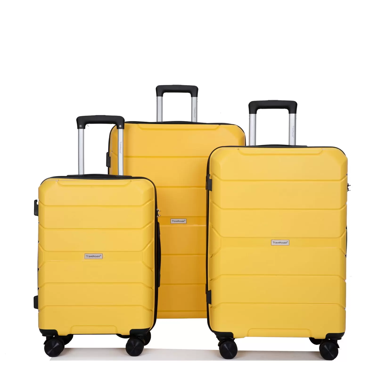 PAPROOS 3 PCS Luggage Set. Lightweight Carry on Hardside Suitcases Set. 20in 24in 28in Travel Luggage with Spinner Wheels&TSA Lock. Cool Hardshell Suitcases and Luggage for Women Men. Yellow