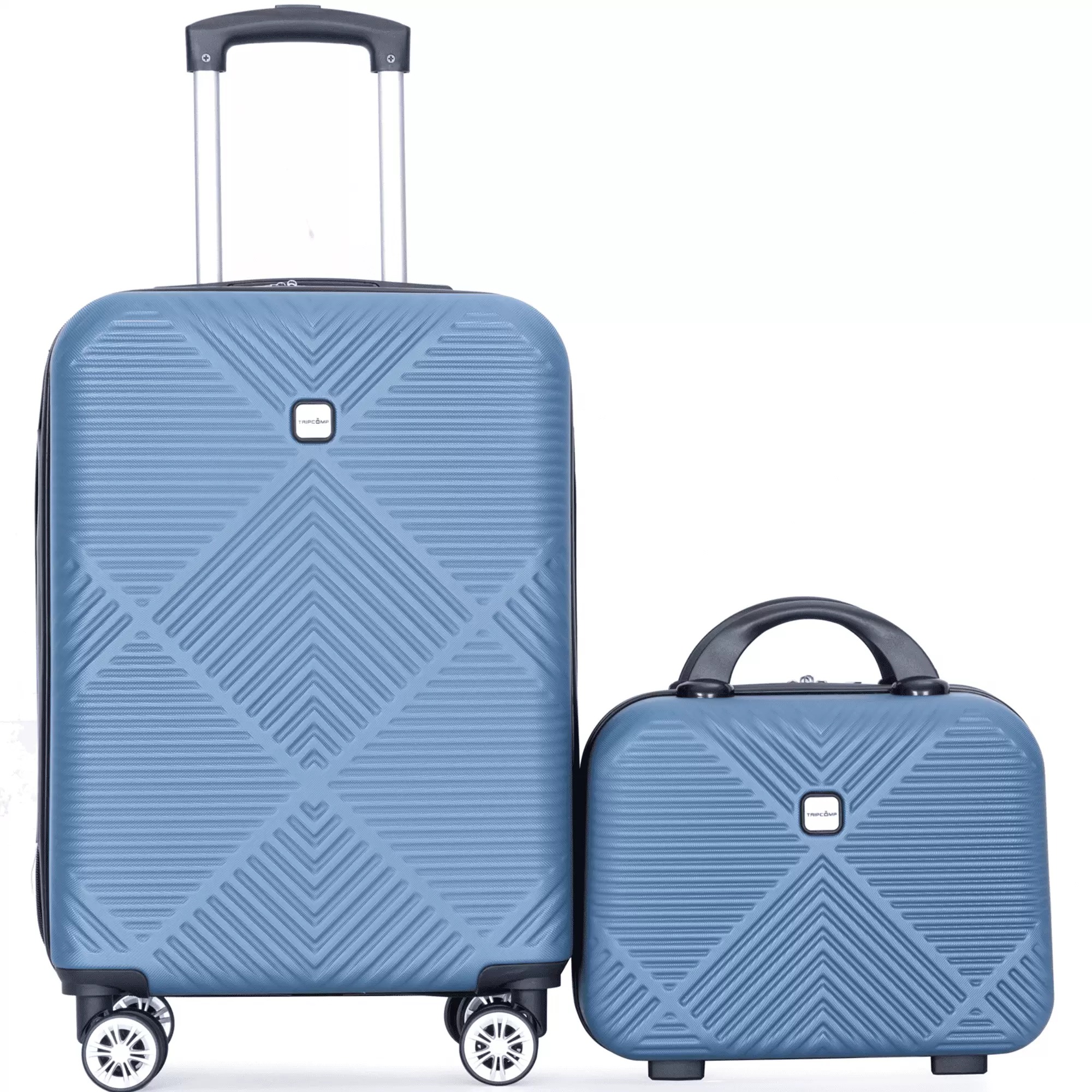 PAPROOS Luggage Set. 2 PCS Carry on Luggage. Lightweight Travel Hardshell Suitcase. Hardside Luggage with Spinner Wheels. Blue