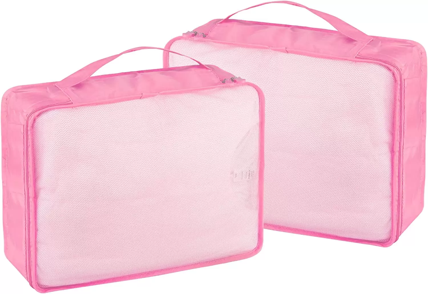 Packing Cubes Set. 2 Pcs Packing Organizers Set for Suitcases. Large Capacity Travel Luggage Organizers Set includes 7 Large Size Storage Bags. Convenient Organizer Bags for Travel (Pink)