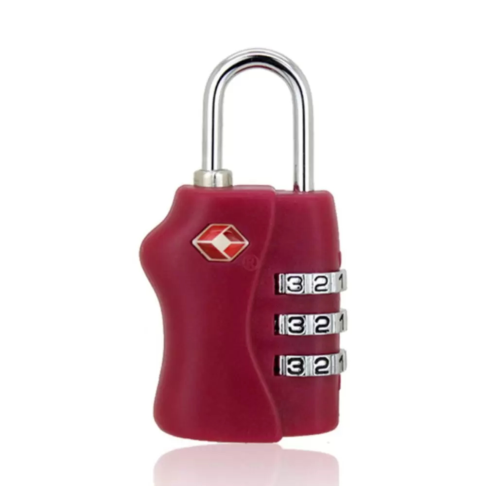 Padlock Anti-theft Lock Luggage Lock Protection Security 3 Dial Digit Combination Lock TSA Customs Lock Combination Lock Safely Code Lock ROSE RED