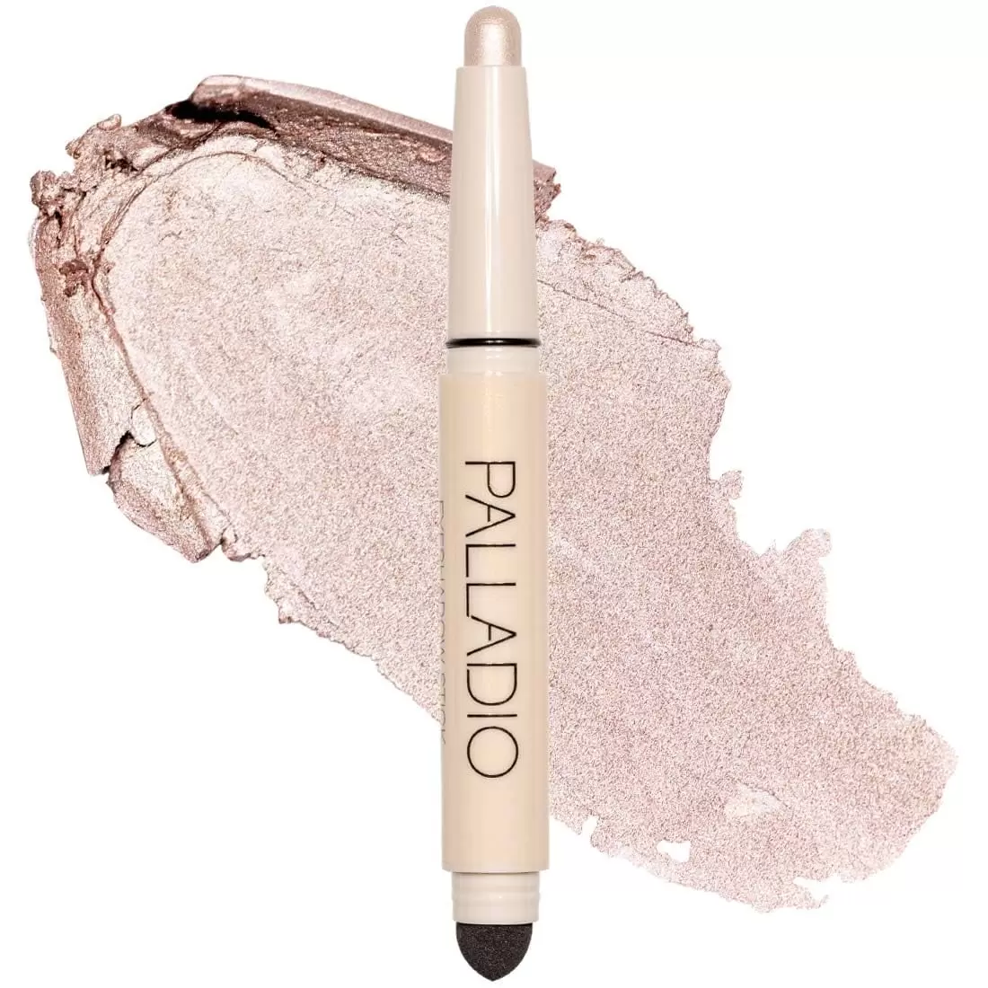 Palladio Waterproof Eyeshadow Stick with Blending Sponge. Long Lasting & Effortless Application. Smudge Free & Crease Proof Formula. Matte & Shimmer Shades. Buildable Eye Shadow. Pearl Shimmer