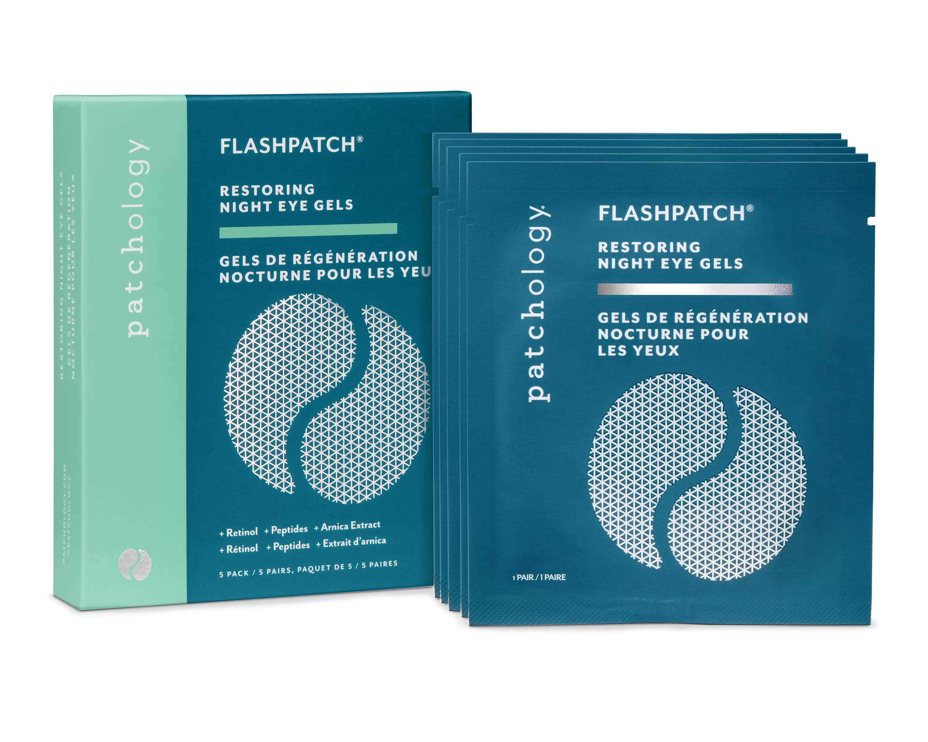 Patchology Flash Patch Skin Care Restoring Under Eye Retinol Mask for Dark Circles. 5 ct