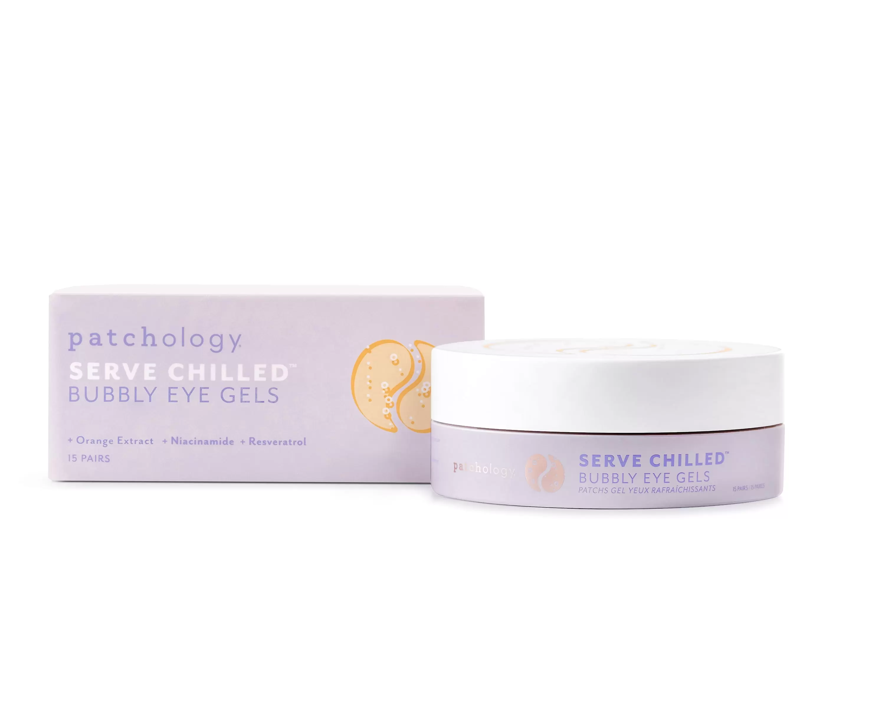 Patchology Serve Chilled Bubbly Under Eye Face Mask Gels 15 Pairs/ Jar