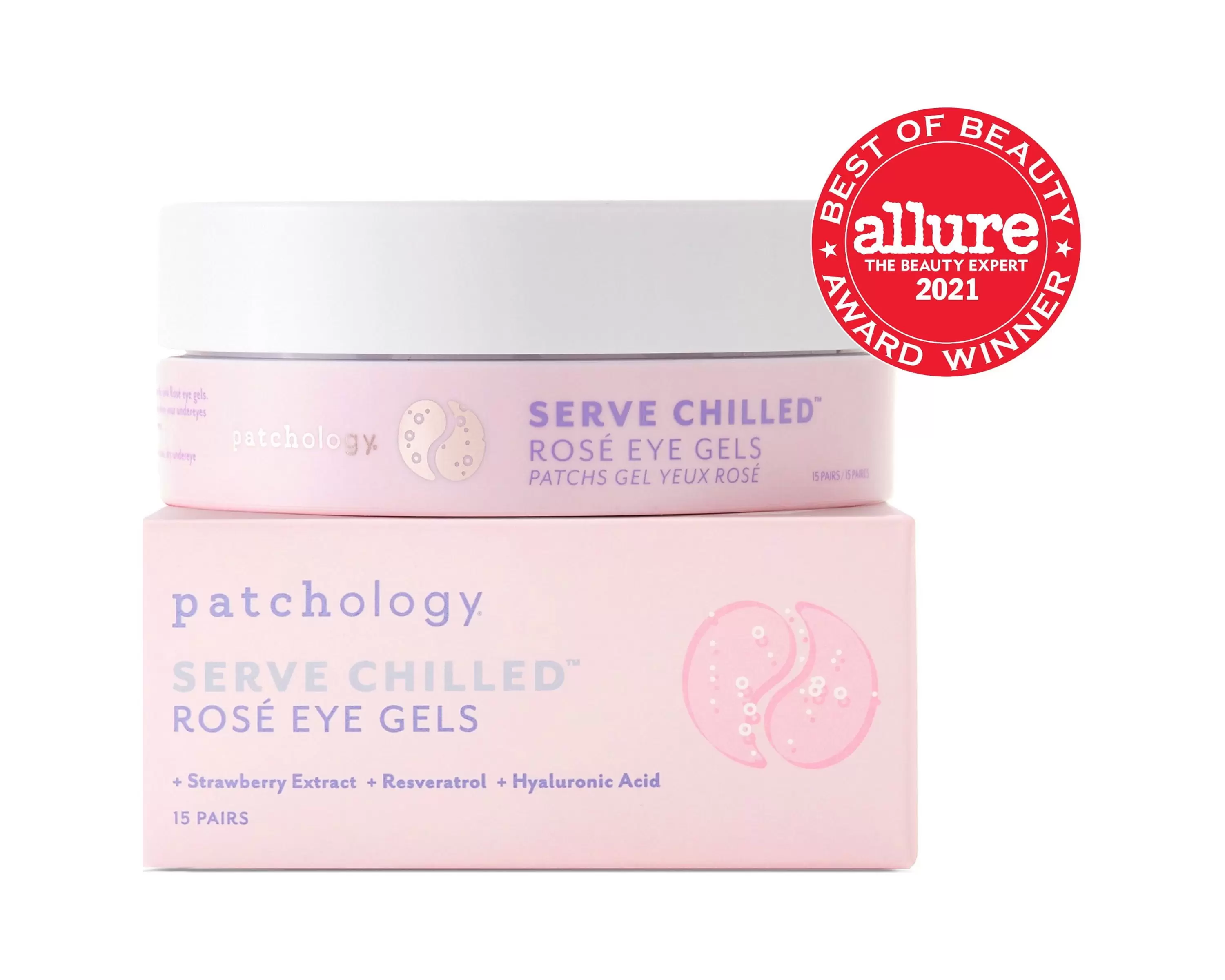 Patchology Serve Chilled Rose Eye Masks Gel. 15 Pack