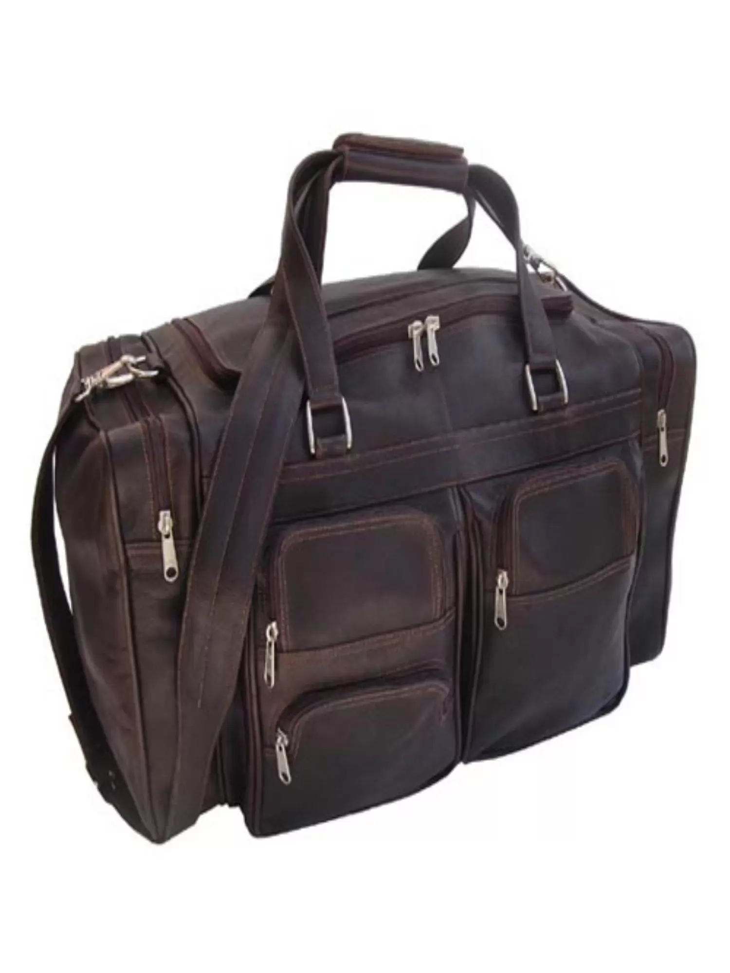 Piel Leather 20 inch Duffel Bag with Pockets