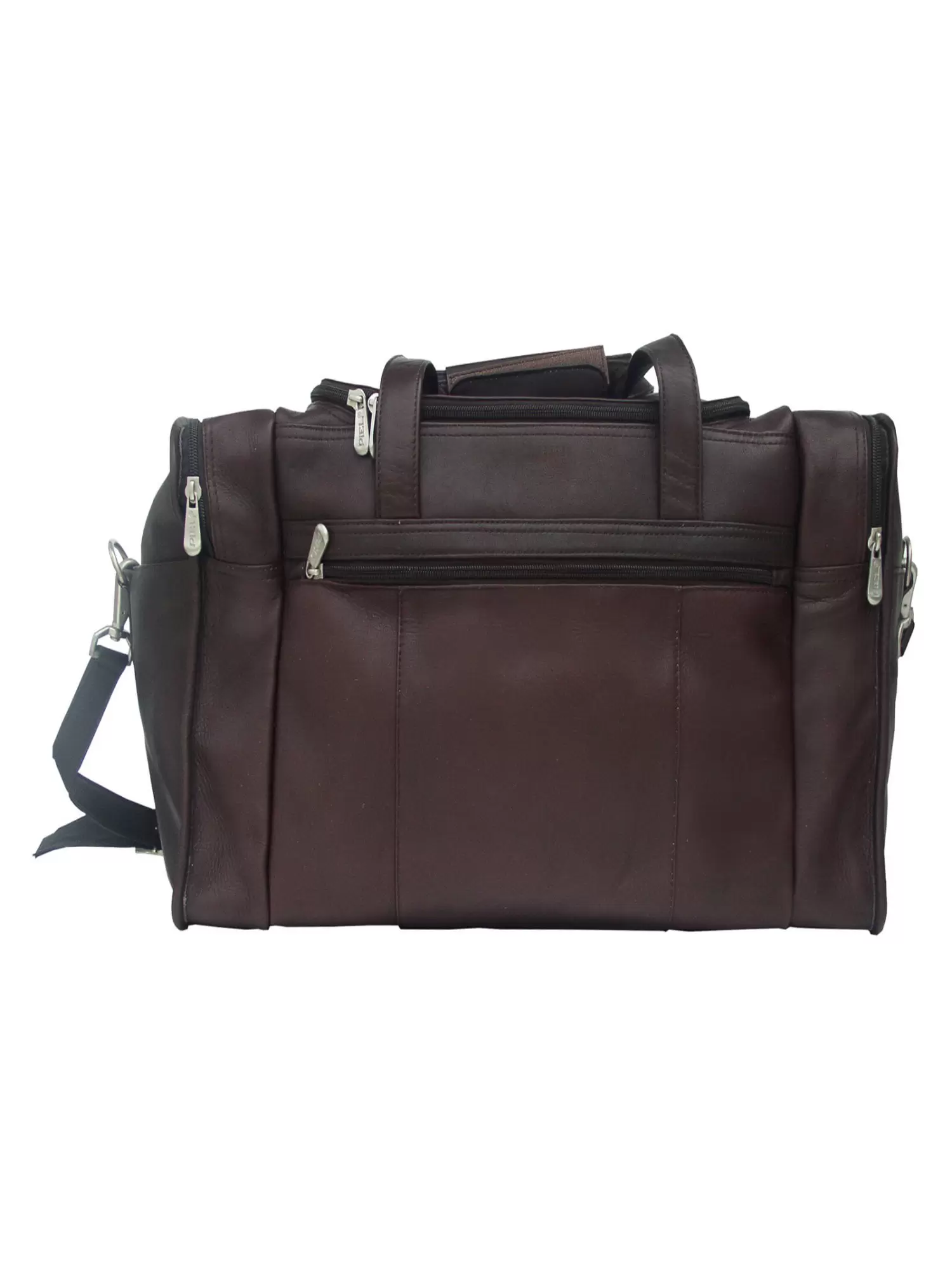 Piel Leather Travel Duffel with Side Pockets