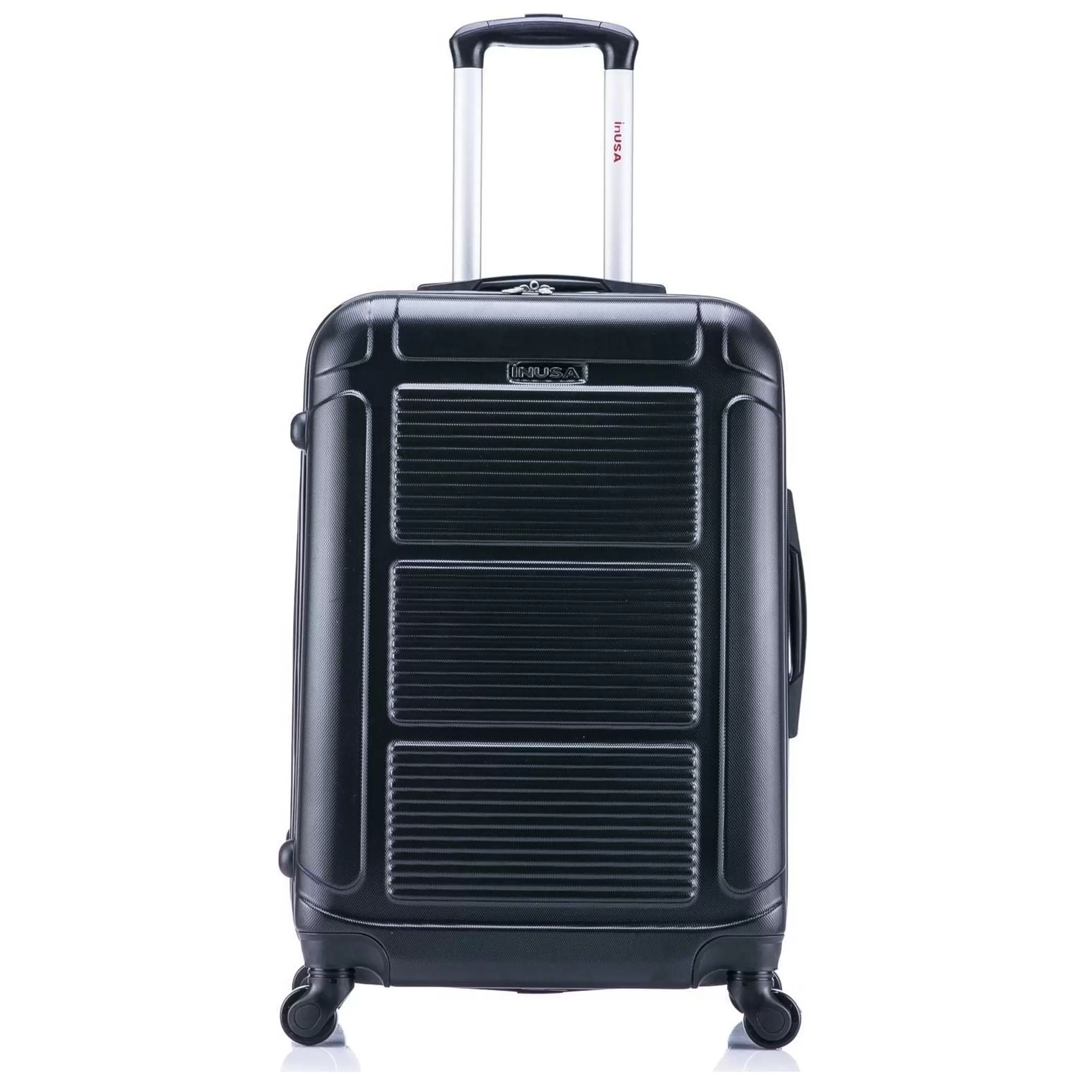 Pilot Lightweight Hardside Medium Checked Spinner Suitcase - Black