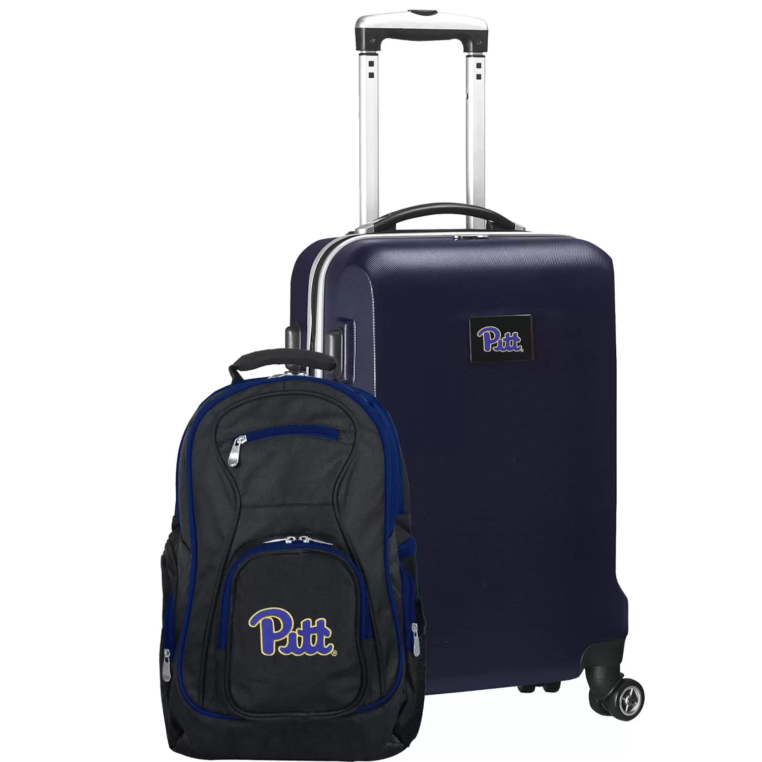 Pitt Panthers Deluxe 2-Piece Backpack and Carry-On Set - Navy