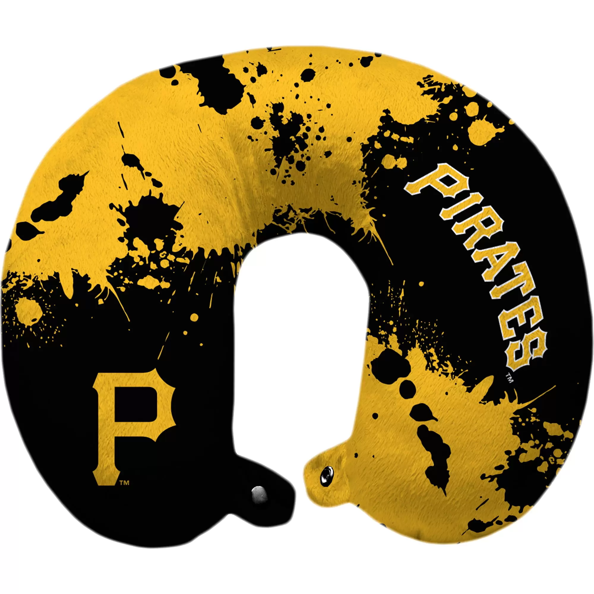 Pittsburgh Pirates Paint Splatter Polyester Travel Pillow