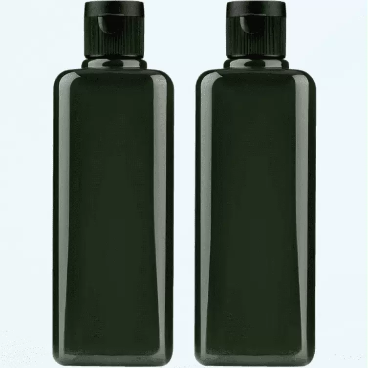 Plastic Empty Bottles Squeeze Bottles with Flip Cap. Flip Cap Bottle - Pack of 2. 200ml/6.7oz Green