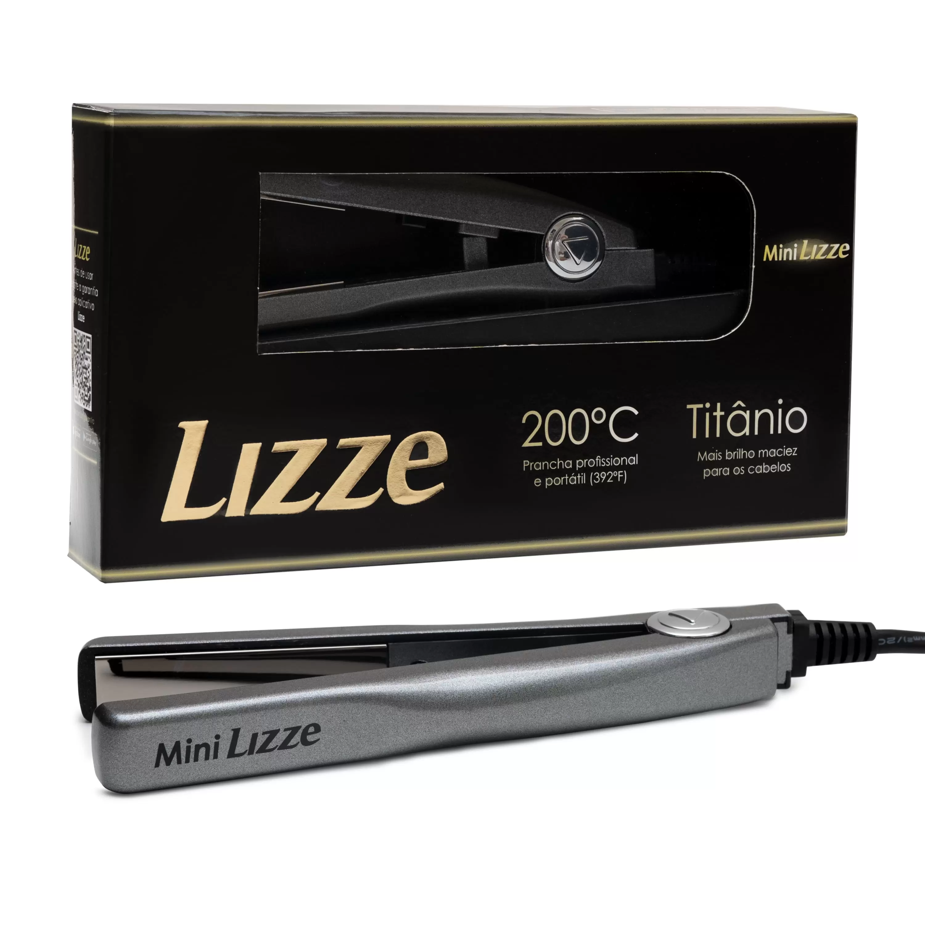 Professional Travel Flat Iron Hair Straightener Plancha De Cabello Professional - Titanium Hair Iron Straightens Frizzy Hair Curls Sleek Salon Hair Styling Tool - Lizze Mini Straightening Iron - Nano