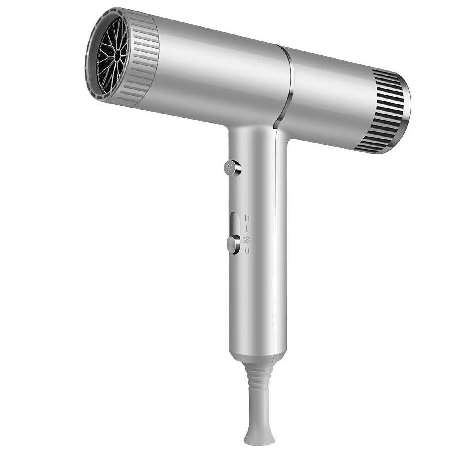 Professional Travel Size Infrared Negative Ionic Hot & Cold Wind Blow Hair Dryer. 700 Watts. Space Silver