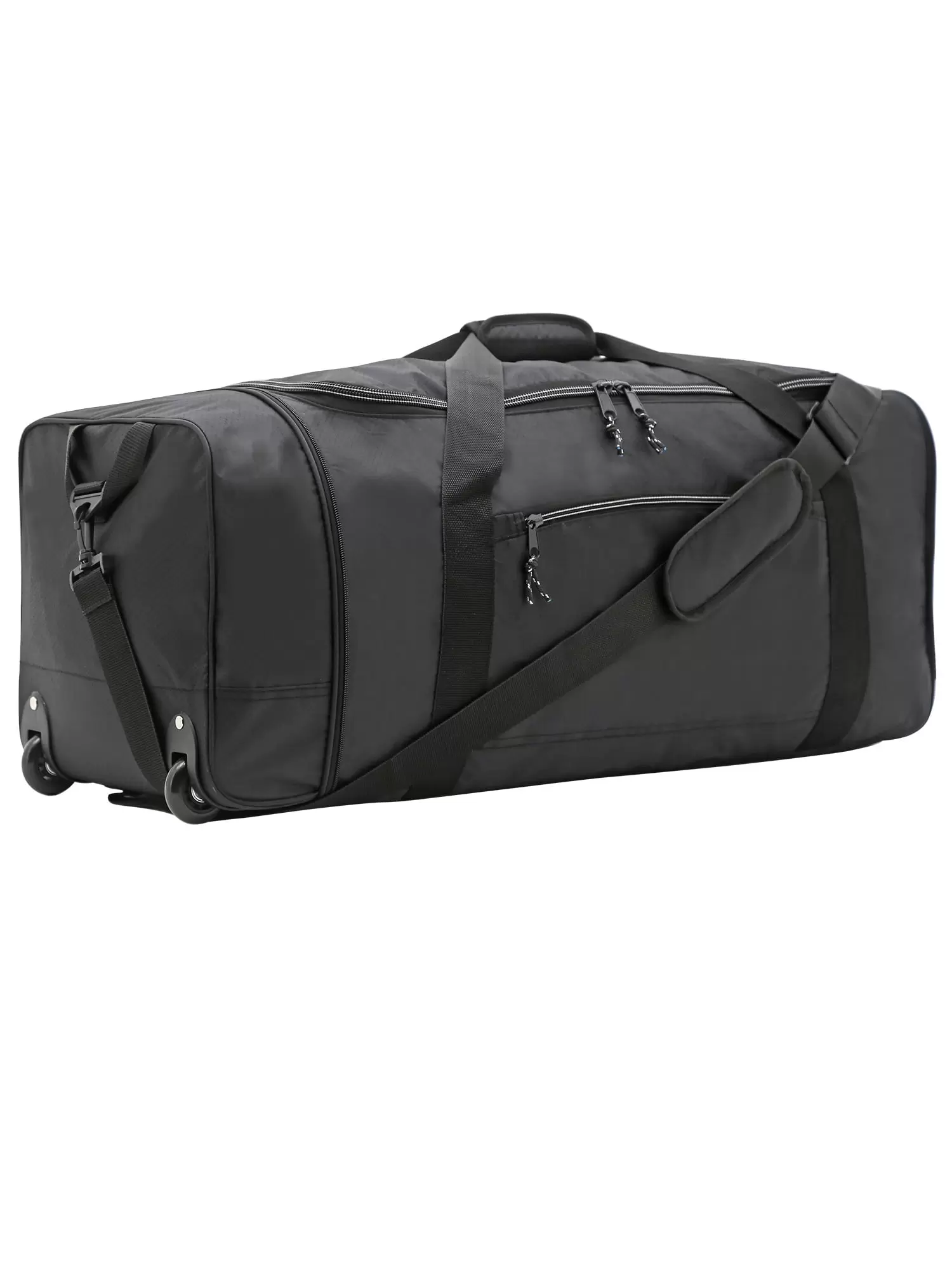 Protege 32 Wheeled and Compactible Polyester Rolling Duffel Bag. Black