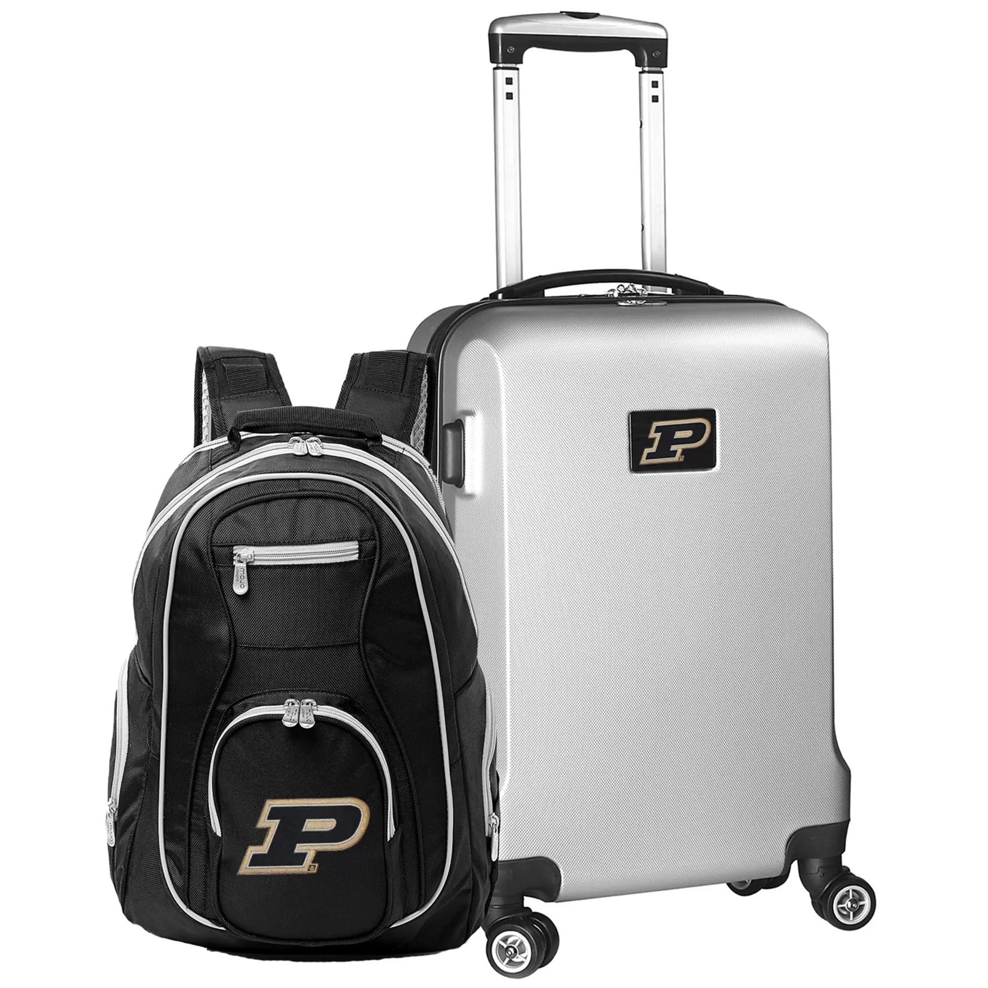 Purdue Boilermakers Deluxe 2-Piece Backpack and Carry-On Set - Silver