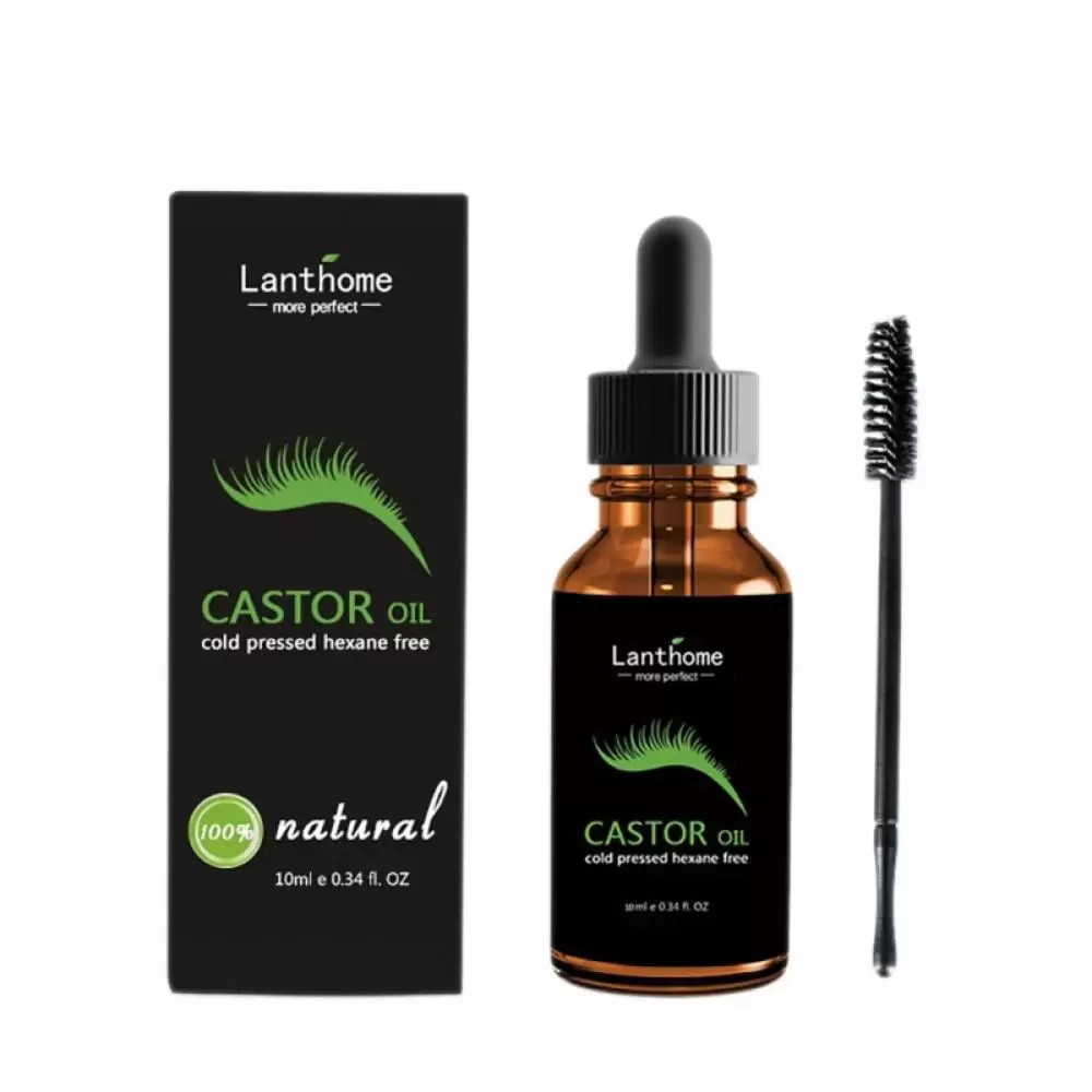 RAGUPEL 100% Organic Castor Oil Eyelash Serum with Mascara Brushes for Eyelashes and Eyebrows by Wrnkl Fre | Cold-Pressed 100% Pure Castor Oil Natural Eyelash Serum | Hexane-free Castor Oil