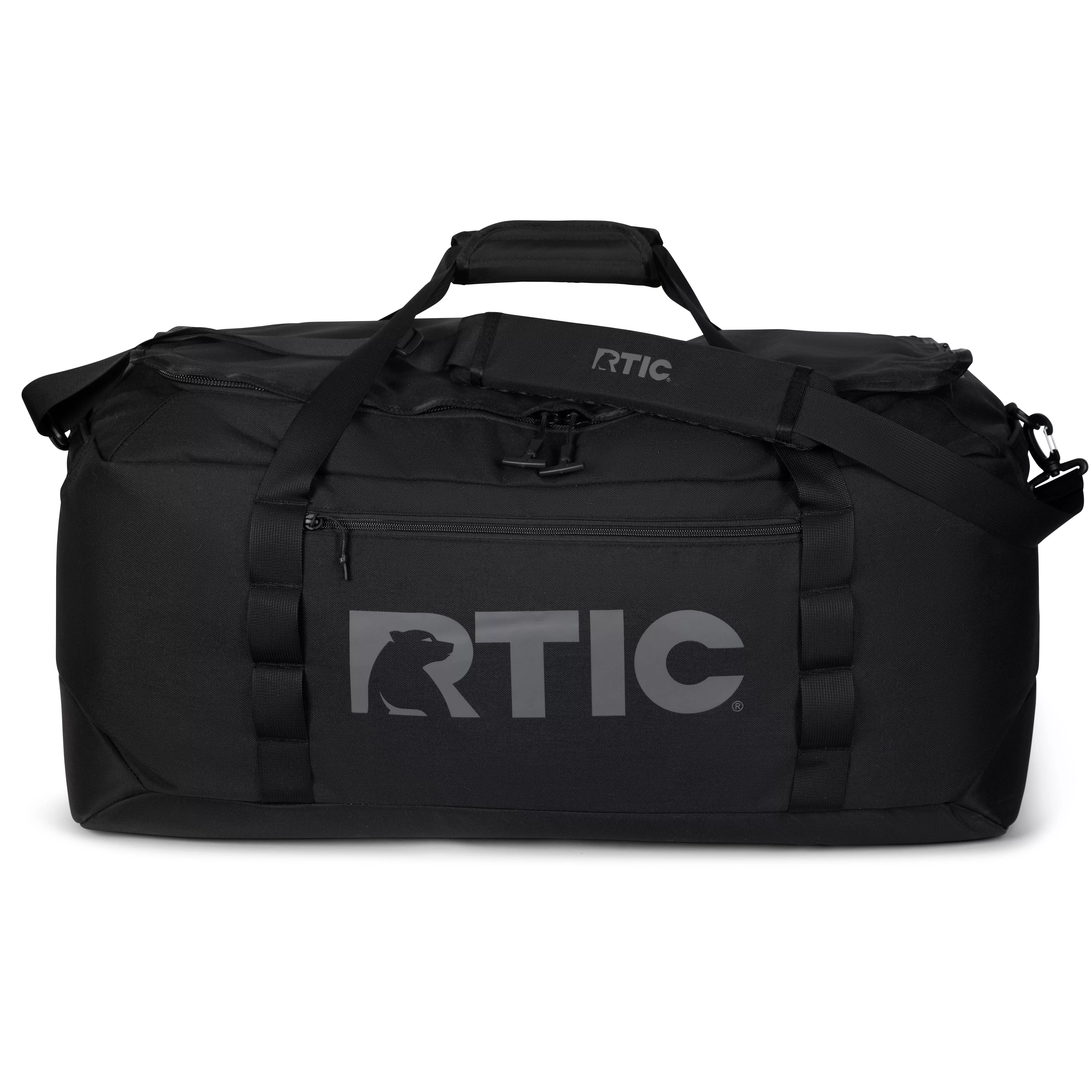 RTIC Road Trip Duffle Bag for Men and Women. Traveling Tote for Camp. Travel. Gym. Weekender. Camping. Overnight. Carry On. Sports. Spacious. Water Resistant. Large. Black