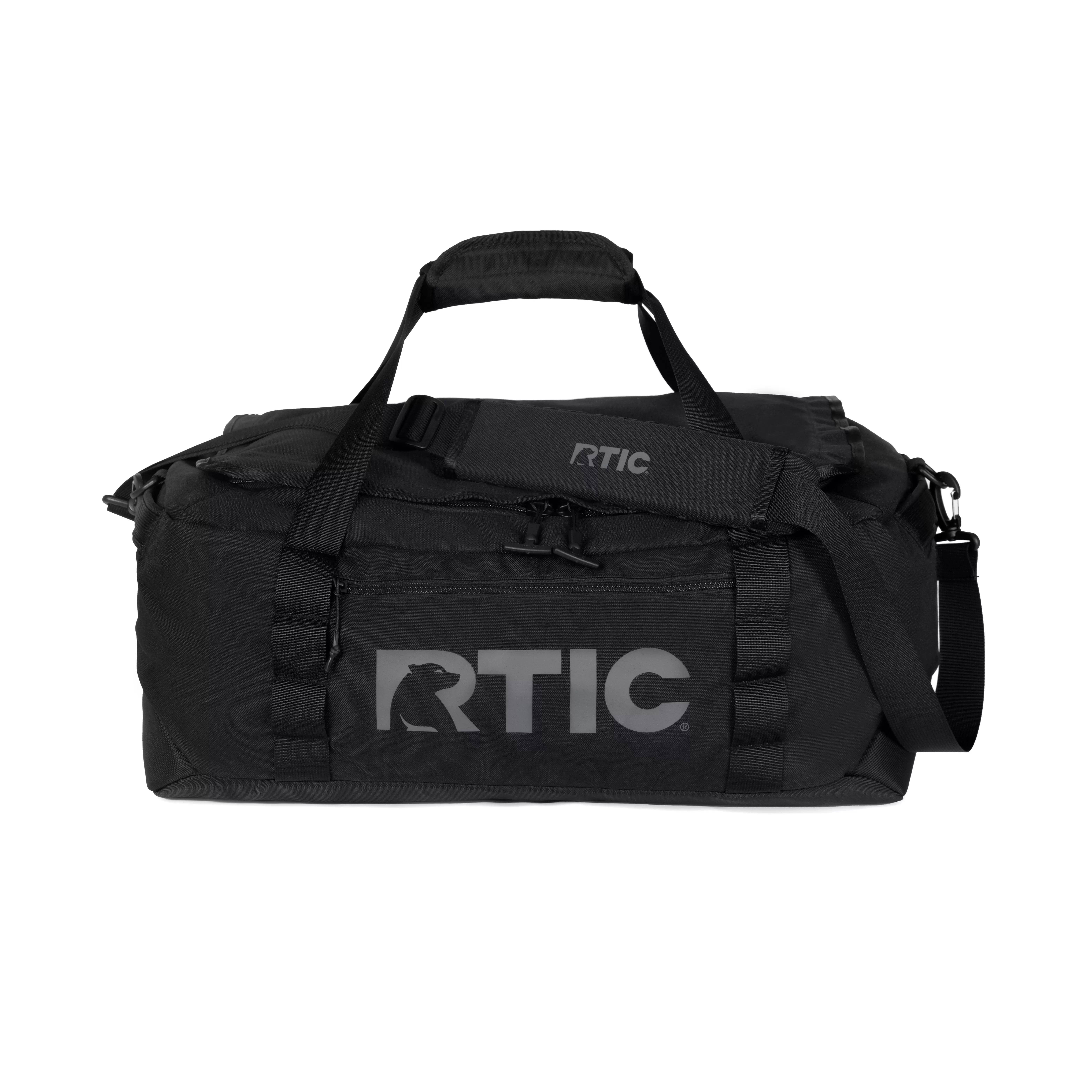 RTIC Road Trip Duffle Bag for Men and Women. Traveling Tote for Camp. Travel. Gym. Weekender. Camping. Overnight. Carry On. Sports. Spacious. Water Resistant. Medium. Black