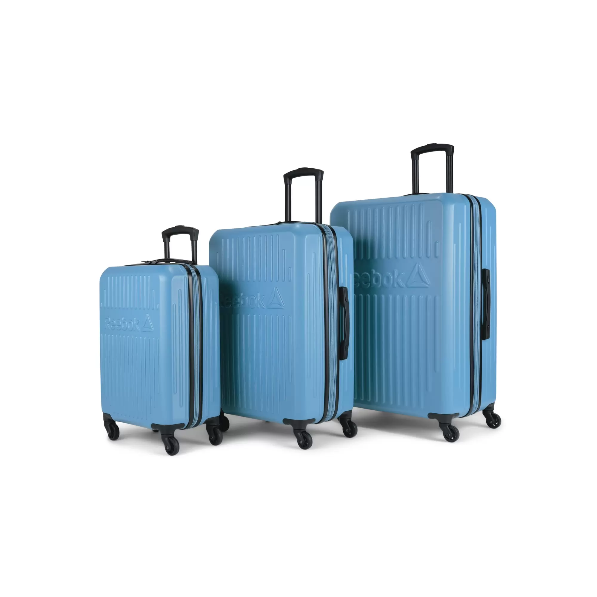 Reebok- Airball Collection - 3 piece hardside set luggage nested - ABS (Carry-on. 24. 28)