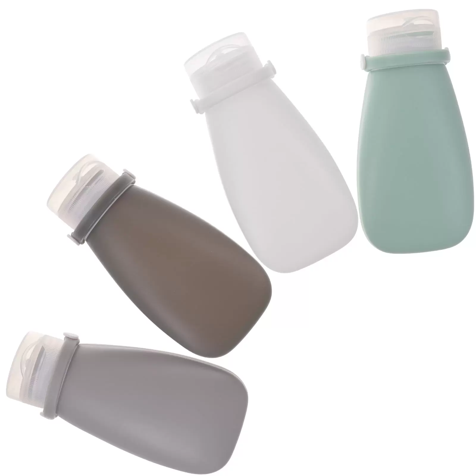 Refillable Travel Bottles Small Silica Gel Shampoo and Conditioner Lotion Pp 4 Pcs