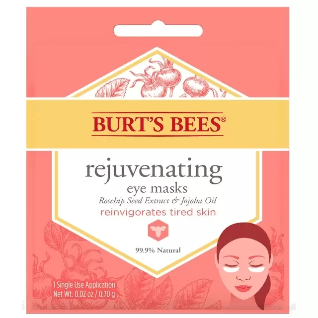 Rejuvenating Eye Mask by Burts Bees for Women - 0.02 oz Mask - Pack of 6