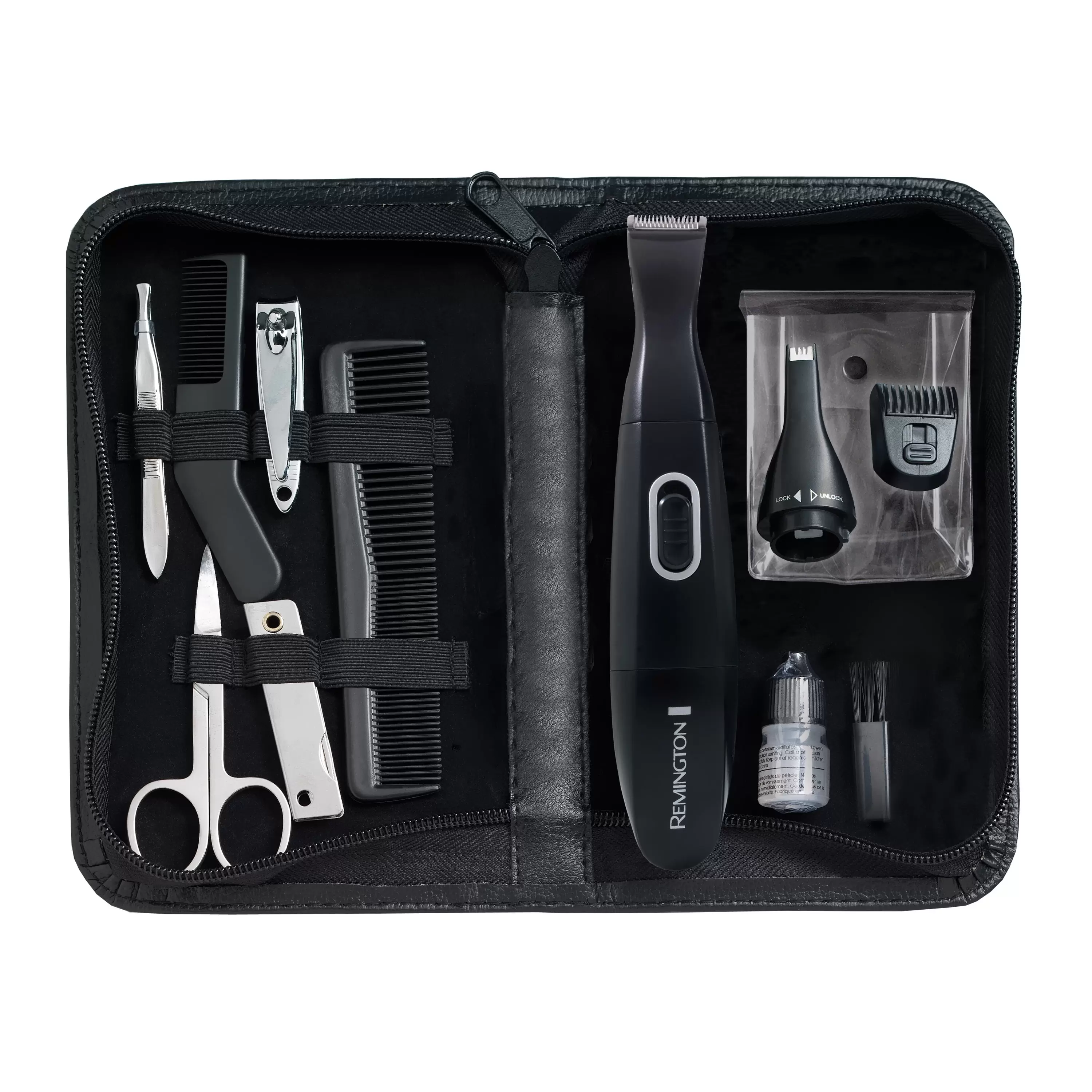 Remington Precision Grooming Travel Kit. Black