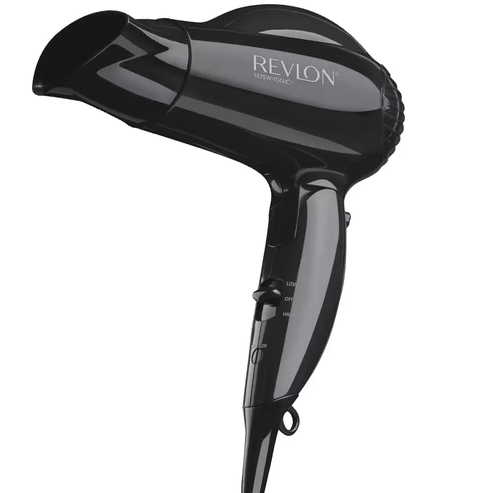 Revlon Essentials Travel Hair Dryer. Black with Concentrator