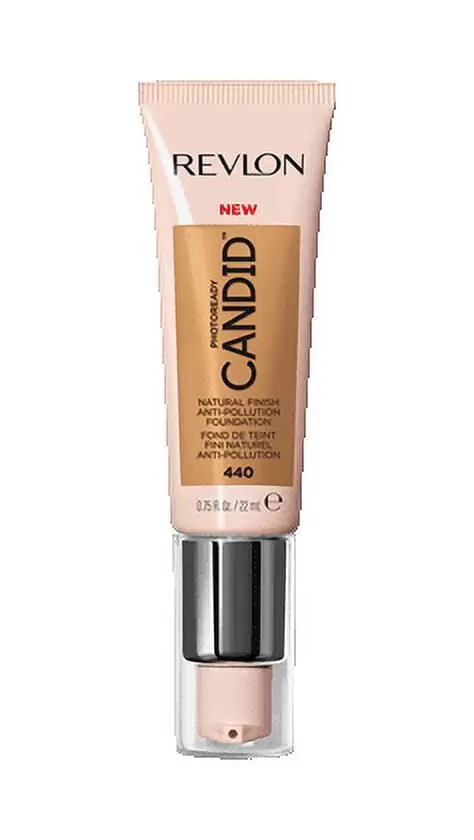 Revlon PhotoReady Candid Natural Finish Anti-Pollution Foundation. 440 Caramel. 0.75 fl oz.