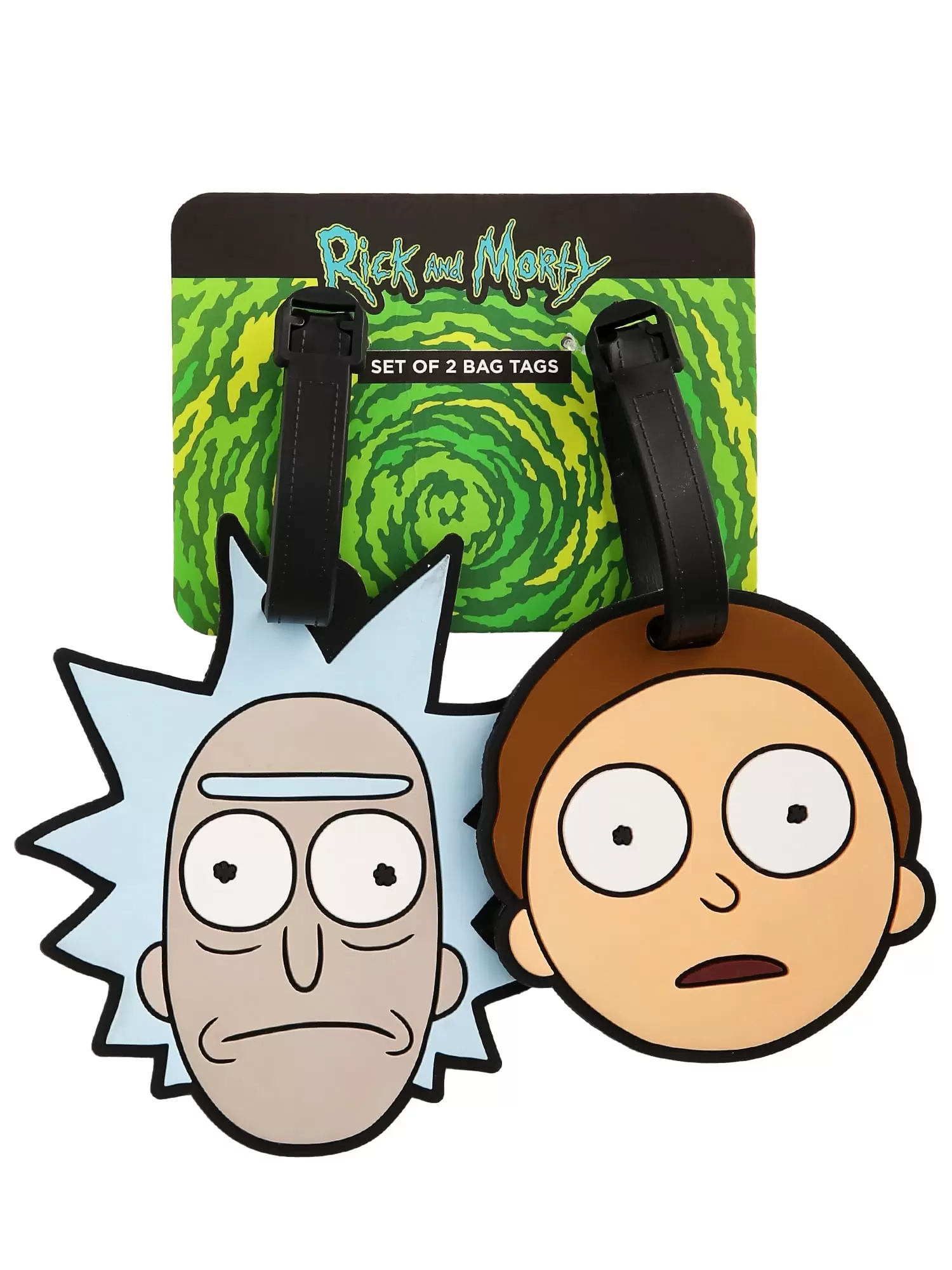 Rick and Morty Multicolor Luggage Tag 2 Pc Set