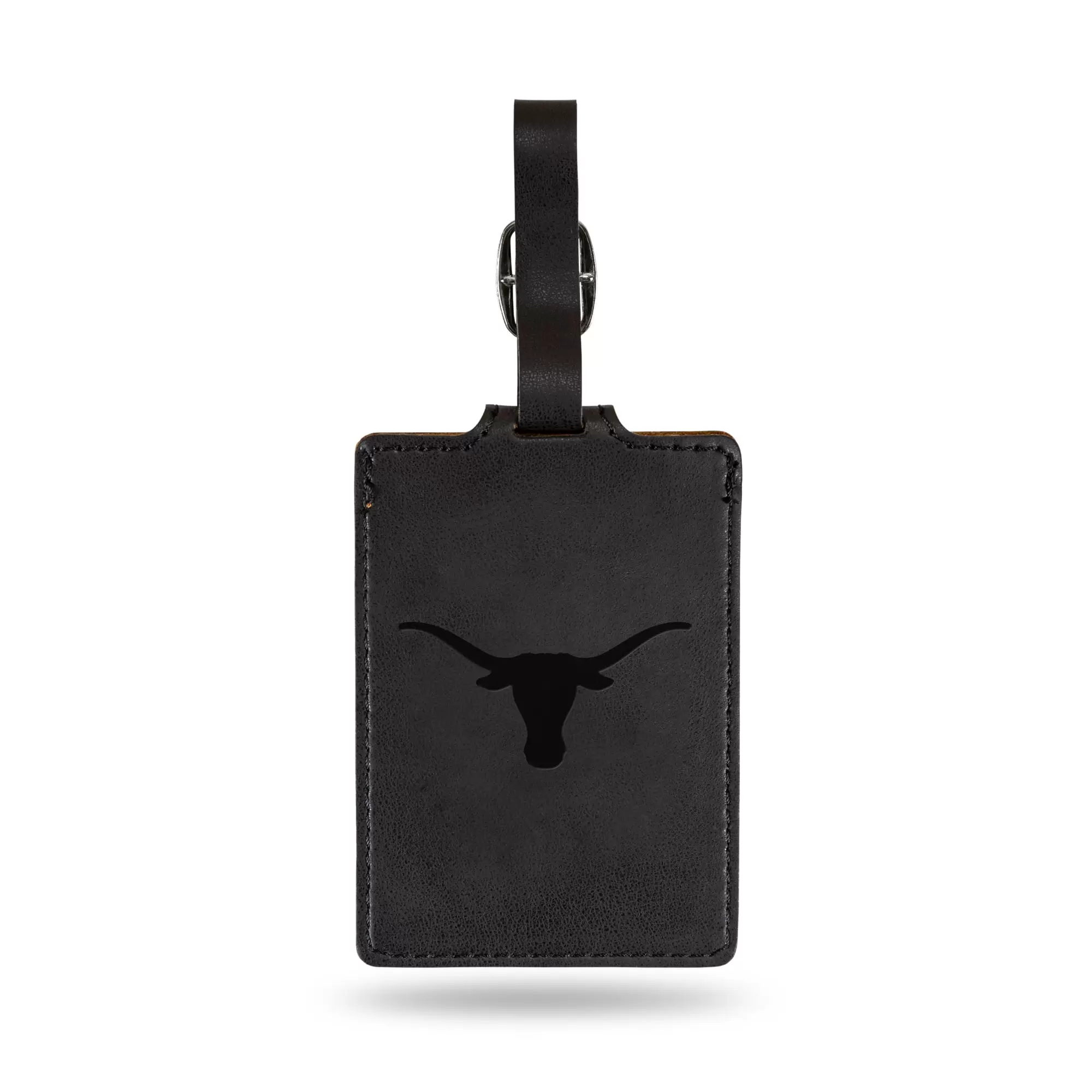 Rico Industries College Texas Black Ultra Suede Luggage Tag - Includes ID Card