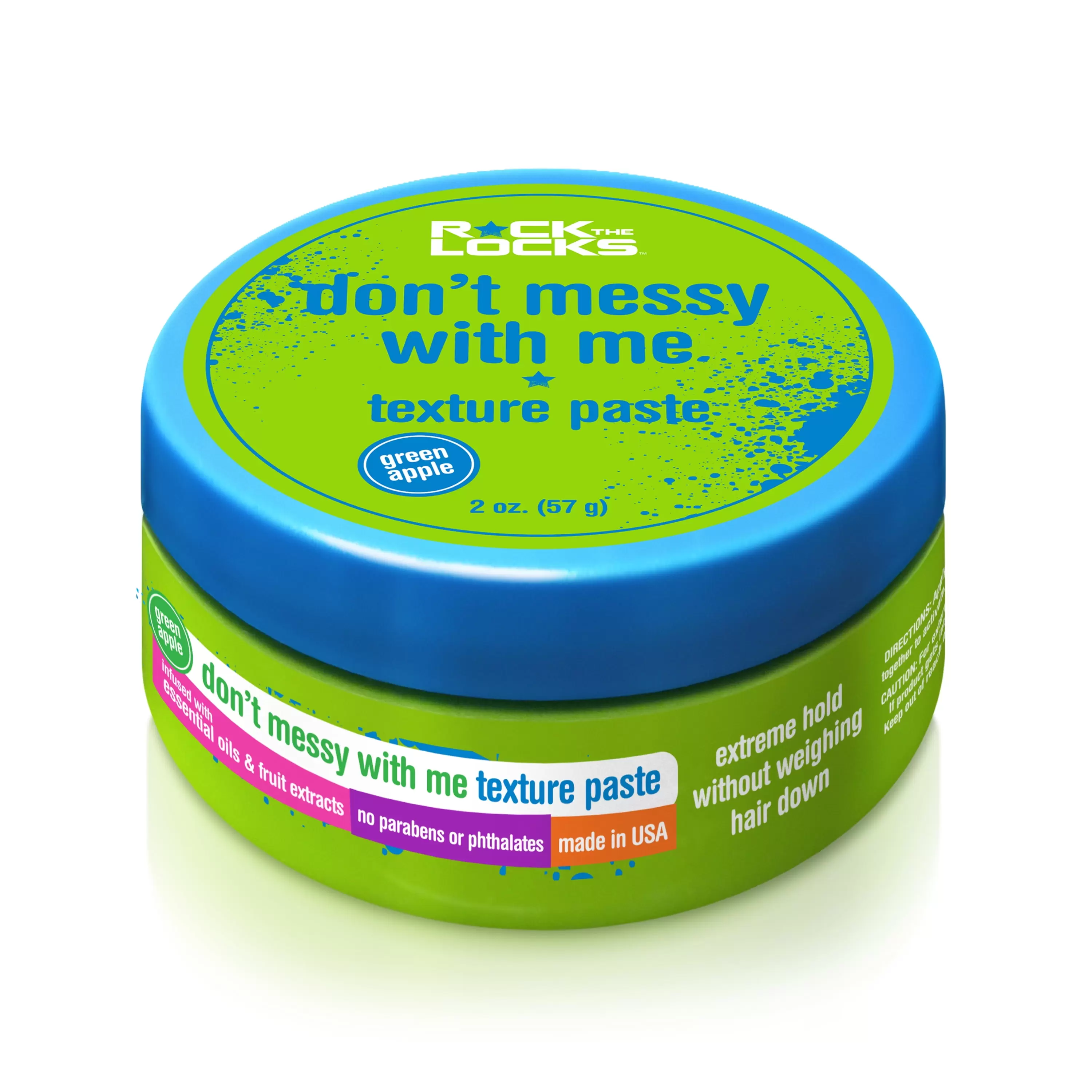 Rock the Locks Don't Messy with Me Texturizing Jar Hair Styling Paste. 2 oz. Travel Size