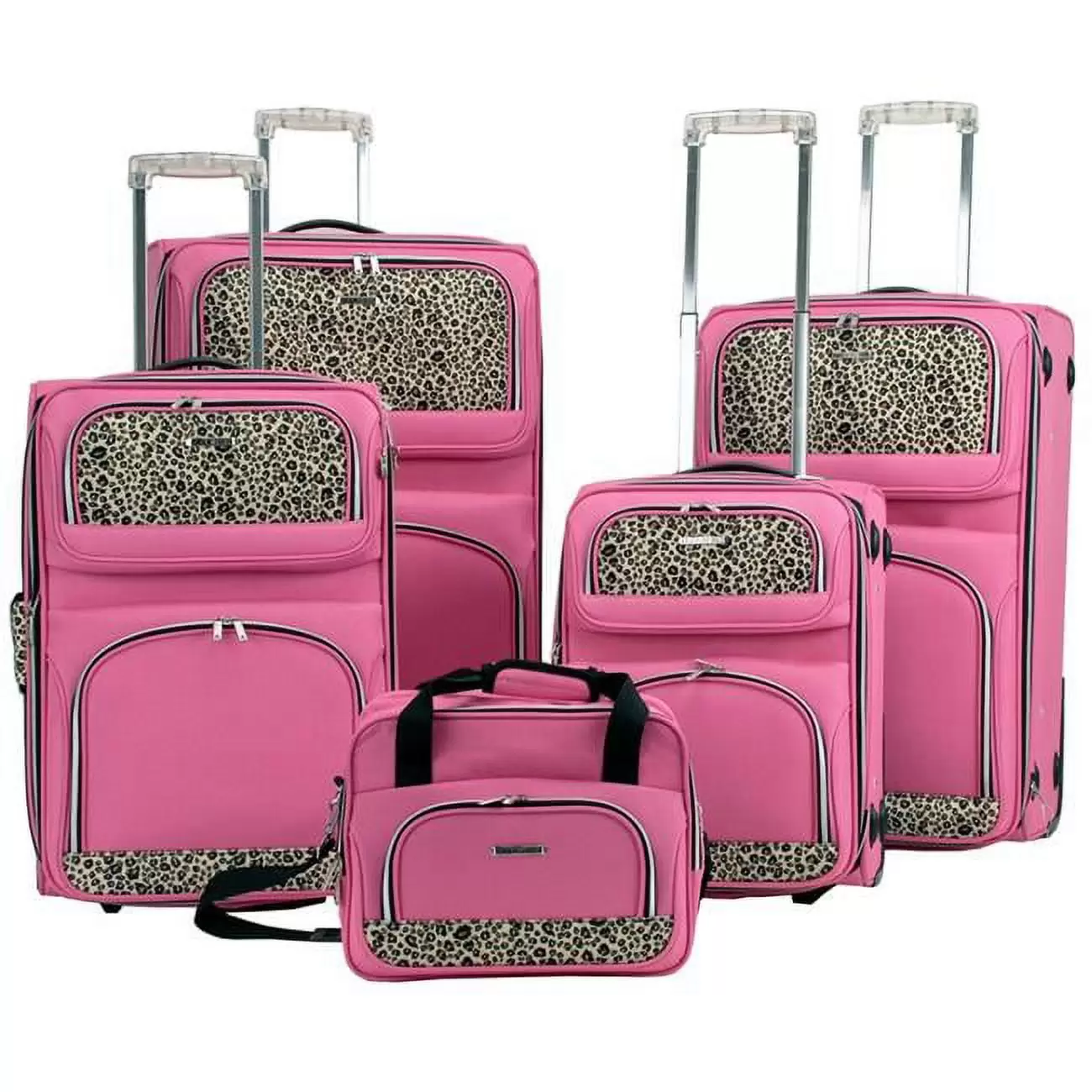 Rockland F07L-PINK 5PC LUGGAGE SET - PINK