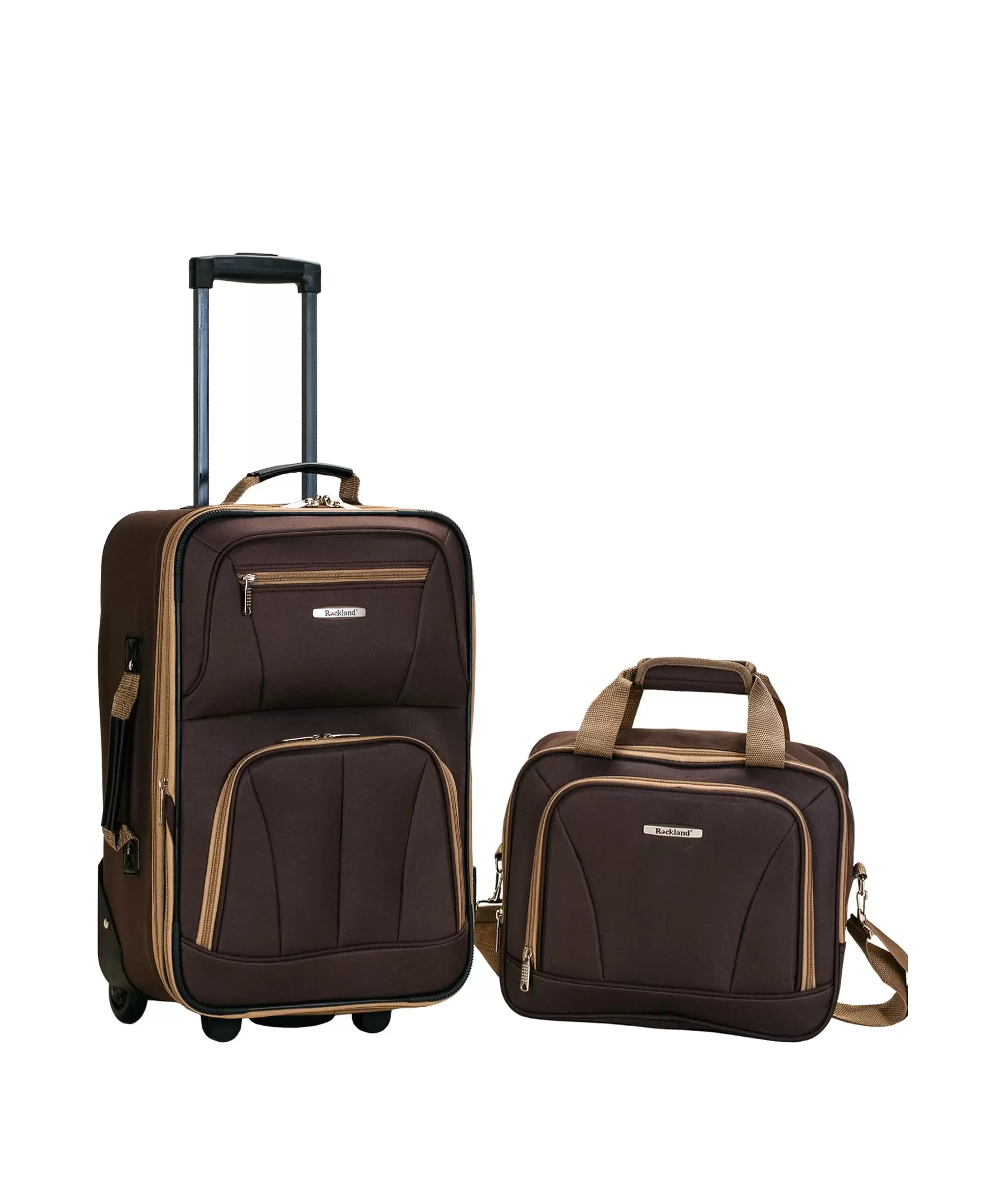 Rockland Fashion Softside Upright 2 Piece Luggage Set F102