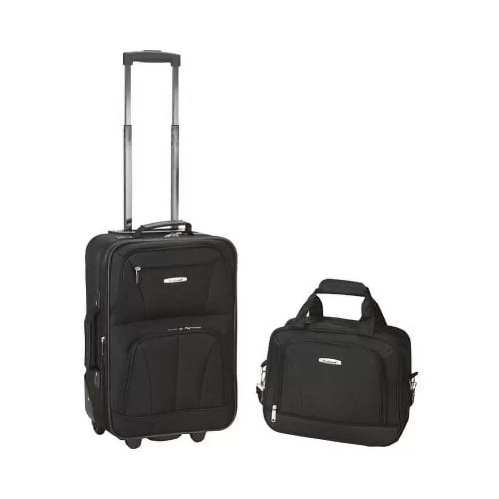 Rockland Fashion Softside Upright 2 Piece Luggage Set F102