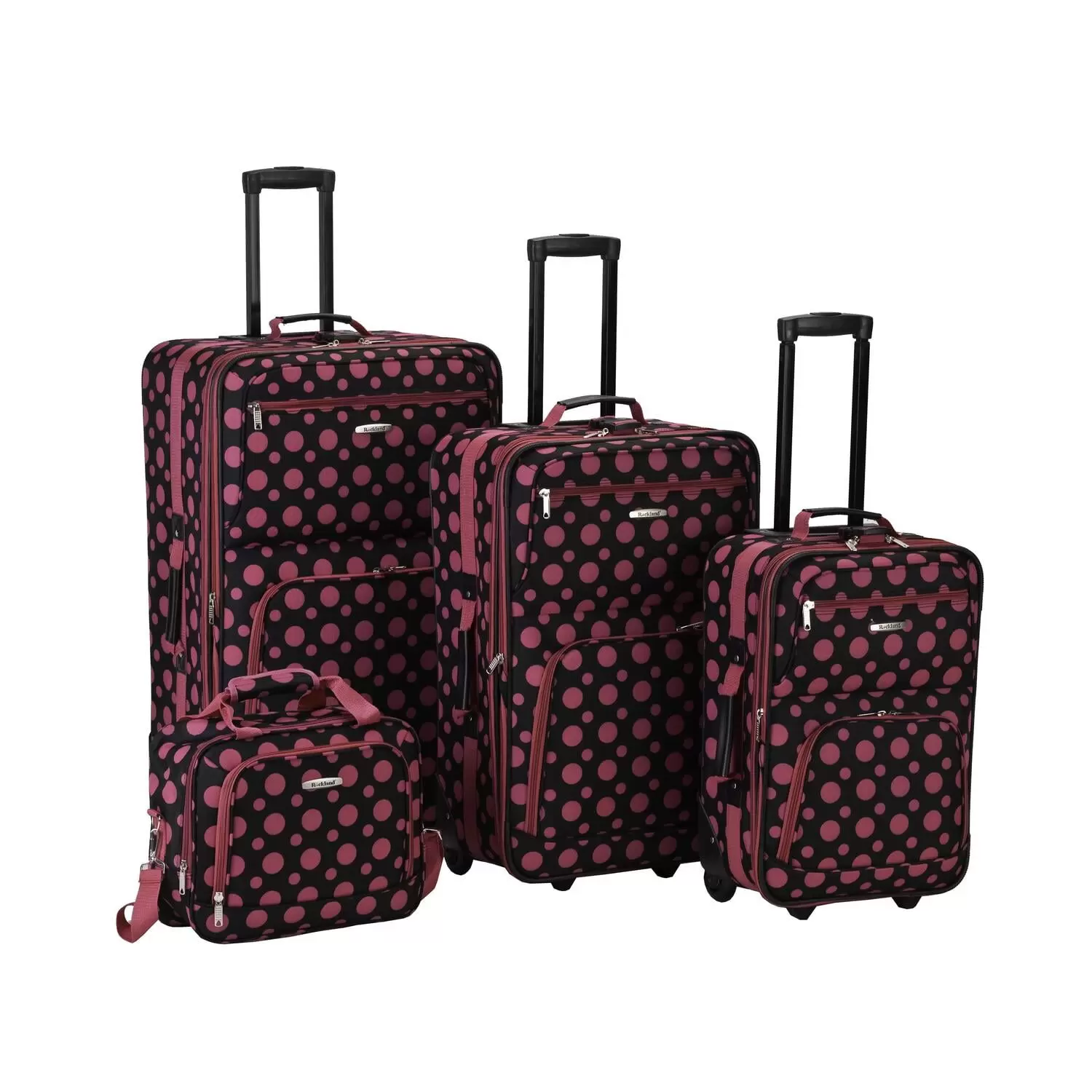 Rockland Luggage Fashion Collection 4 Piece Softside Expandable Luggage Set