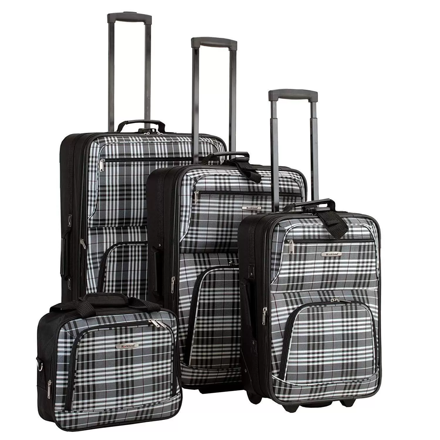 Rockland Luggage Fashion Collection 4 Piece Softside Expandable Luggage Set