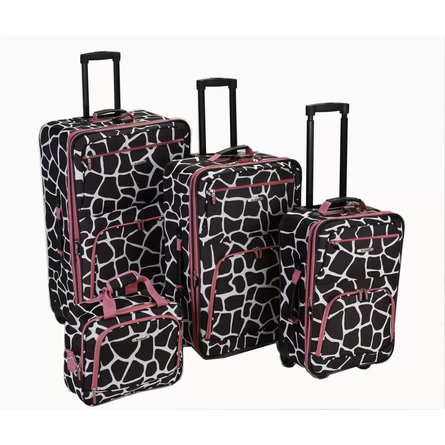 Rockland Luggage Fashion Collection 4 Piece Softside Expandable Luggage Set